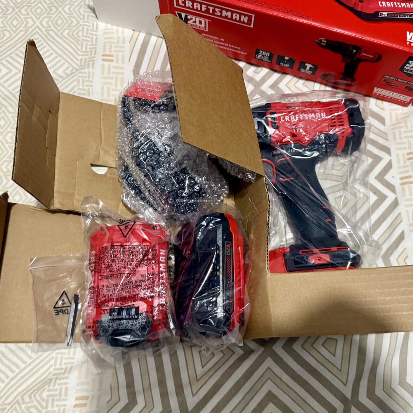 CRAFTSMAN V20 Cordless Hammer Drill Kit, 1/2 inch, 2 Batteries and Charger Included (CMCD711C2) Customer Review CRAFTSMAN V20 Cordless Hammer Drill Kit, 1/2 inch, 2 Batteries and Charger Included (CMCD711C2) - Customer Photo 1