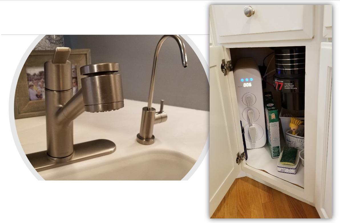 Waterdrop G3P600 Reverse Osmosis System, 8 Stage Tankless Reverse Osmosis Water Filter, NSF/ANSI 42 & 53 & 58 & 372 Certified, Under Sink RO System, 2:1 Pure to Drain, Smart LED Faucet - Customer Photo 1