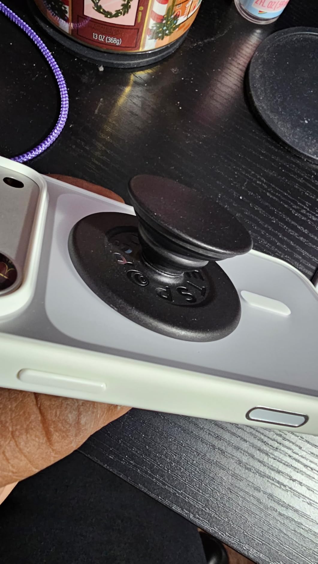 PopSockets Phone Grip with Expanding Kickstand, Adhesive Grip - Black - Customer Photo 2