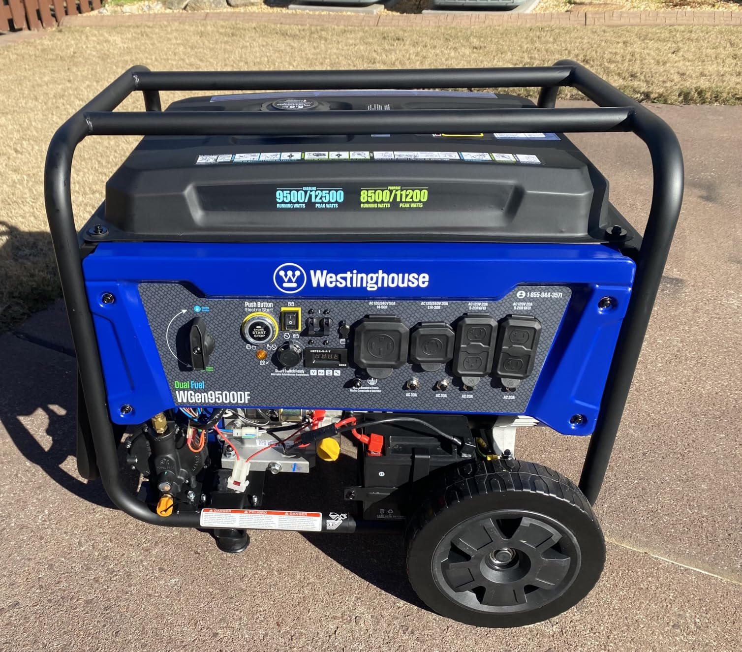 Westinghouse 12500 Watt Dual Fuel Home Backup Portable Generator, Remote Electric Start, Transfer Switch Ready, Gas and Propane Powered customer photo 1