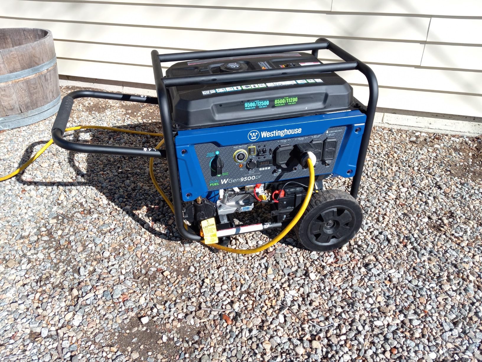 Westinghouse 12500 Watt Dual Fuel Home Backup Portable Generator, Remote Electric Start, Transfer Switch Ready, Gas and Propane Powered - Customer Photo 2