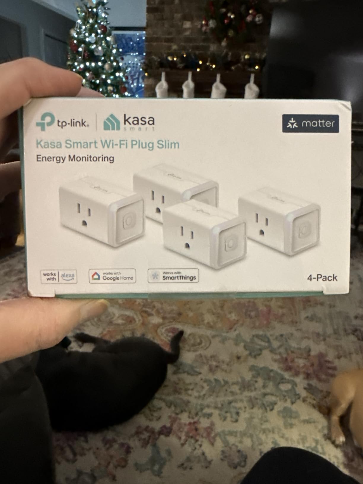 Kasa Smart Plug HS103P4, Smart Home Wi-Fi Outlet Works with Alexa, Echo, Google Home & IFTTT, No Hub Required, Remote Control, 15 Amp, UL Certified, 4-Pack, White customer photo 1