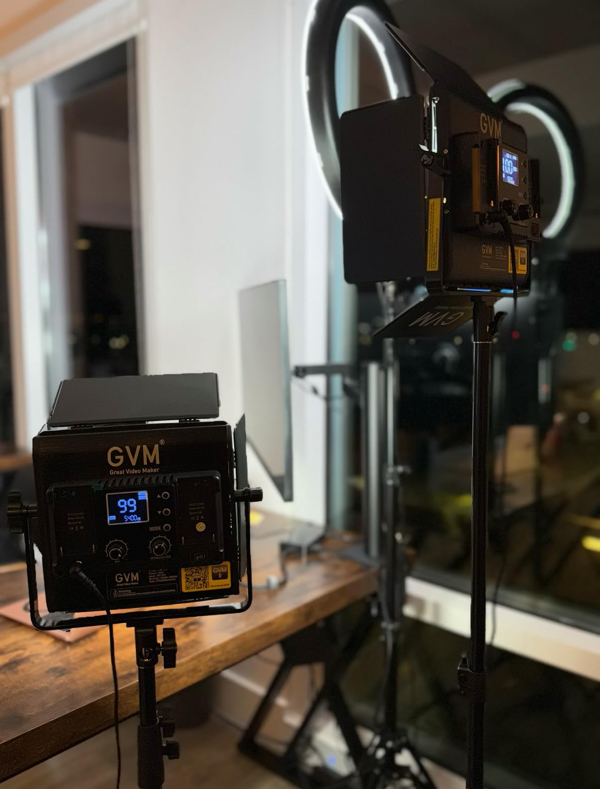 GVM RGB LED Video Lighting Kit, 800D Studio Video Lights with Panel, APP Control for YouTube Photography Lighting, 3200K-5600K, 8 Kinds of The Scene Lights, 3 Packs - Customer Photo 1