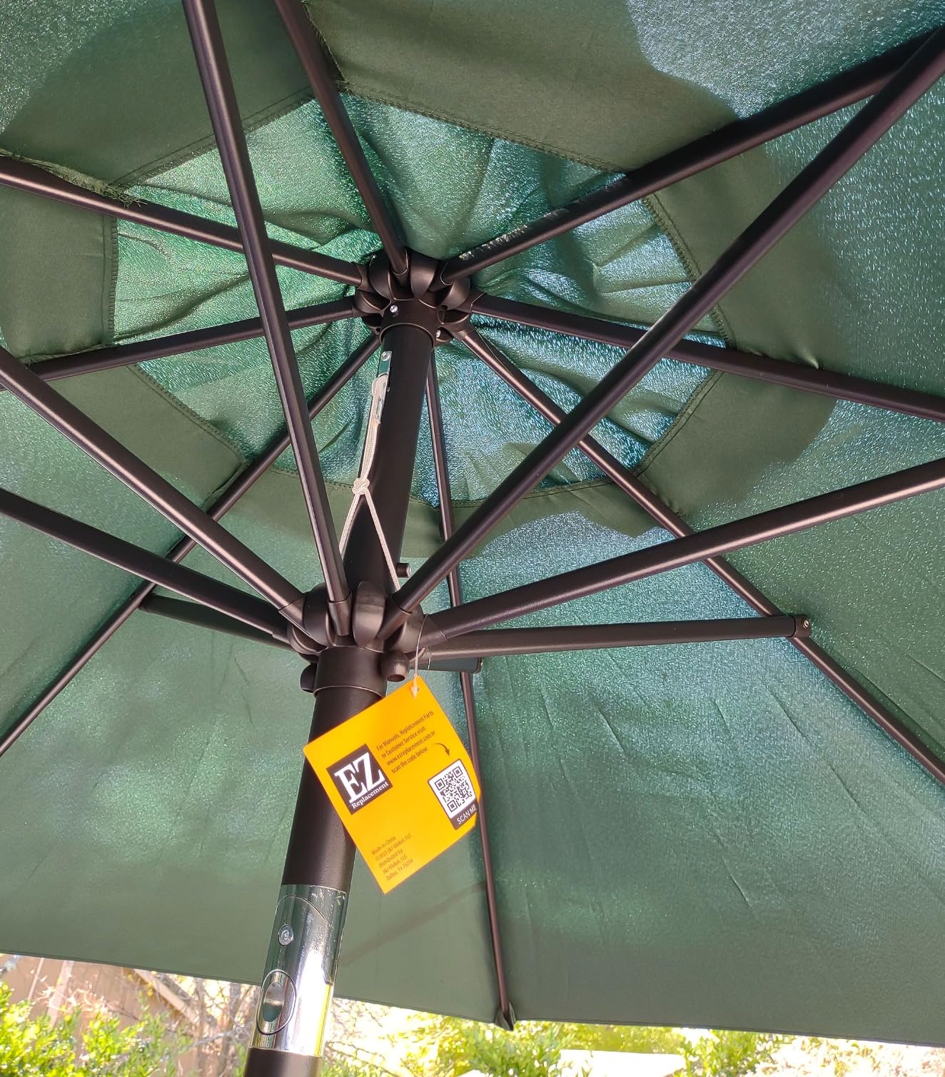 Sun-Ray 9' Round Patio Umbrella with Push-Button Tilt and Hand Crank Lift System, Market Umbrella for Porch, Deck, and Patio Customer Review Sun-Ray 9' Round Patio Umbrella with Push-Button Tilt and Hand Crank Lift System, Market Umbrella for Porch, Deck, and Patio - Customer Photo 2