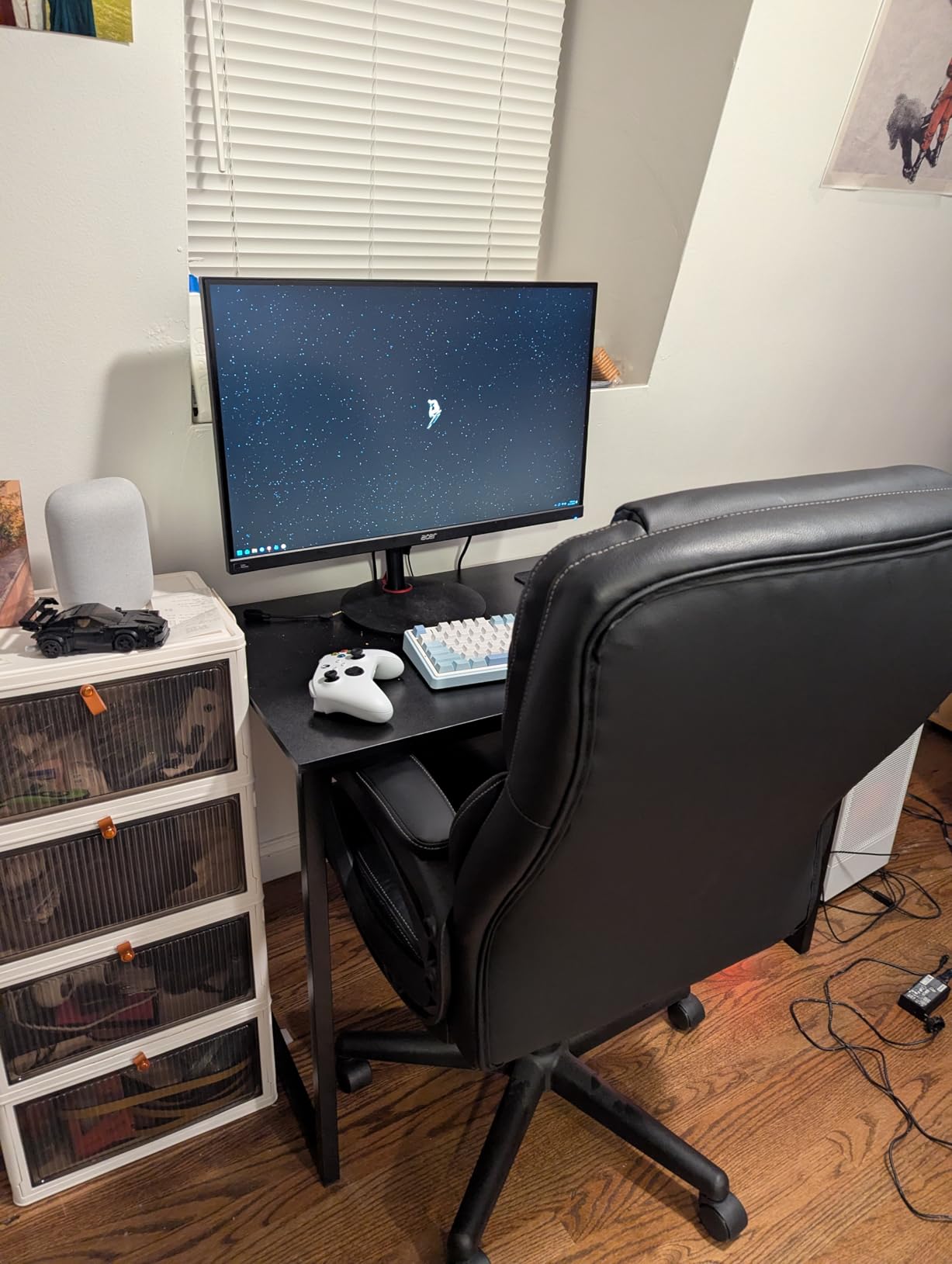 Furmax Office Executive Chair High Back Adjustable Managerial Home Desk Chair, Swivel Computer PU Leather Chair with Lumbar Support (Black) - Customer Photo 1