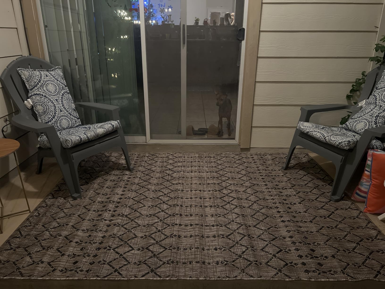 JONATHAN Y Moroccan Geometric Indoor Outdoor Area Rug 8X10 Natural/Black, Ourika Textured Weave for Backyard, Patio, Porch, Easy-Cleaning, High Traffic, Pet-Friendly, Non-Shedding (SMB108D-8) customer photo 2