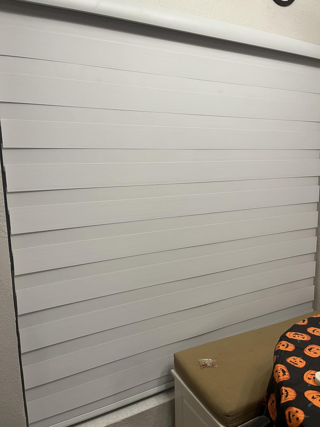 Yoolax Motorized Zebra Blinds Works with Alexa, Motorized Blinds with Remote Custom Size, Privacy Electric Zebra Shades for Windows (80% Shading White) Customer Review Yoolax Motorized Zebra Blinds Works with Alexa, Motorized Blinds with Remote Custom Size, Privacy Electric Zebra Shades for Windows (80% Shading White) - Customer Photo 2