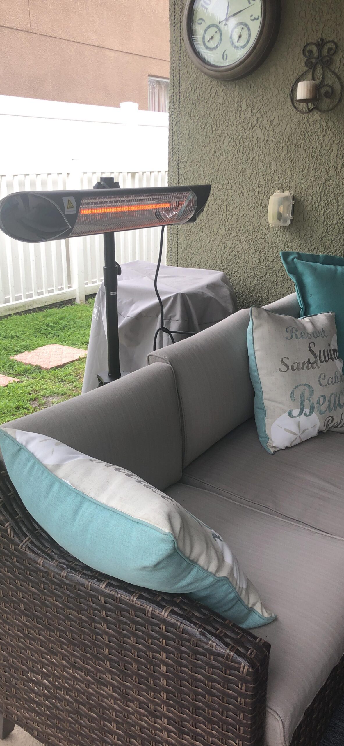 Briza Infrared Electric Patio Heater - Indoor/Outdoor Heater - Portable Wall/Garage Heater - 1500W - use with Stand - Mount to Ceiling/Wall) Customer Review Briza Infrared Electric Patio Heater - Indoor/Outdoor Heater - Portable Wall/Garage Heater - 1500W - use with Stand - Mount to Ceiling/Wall) - Customer Photo 4