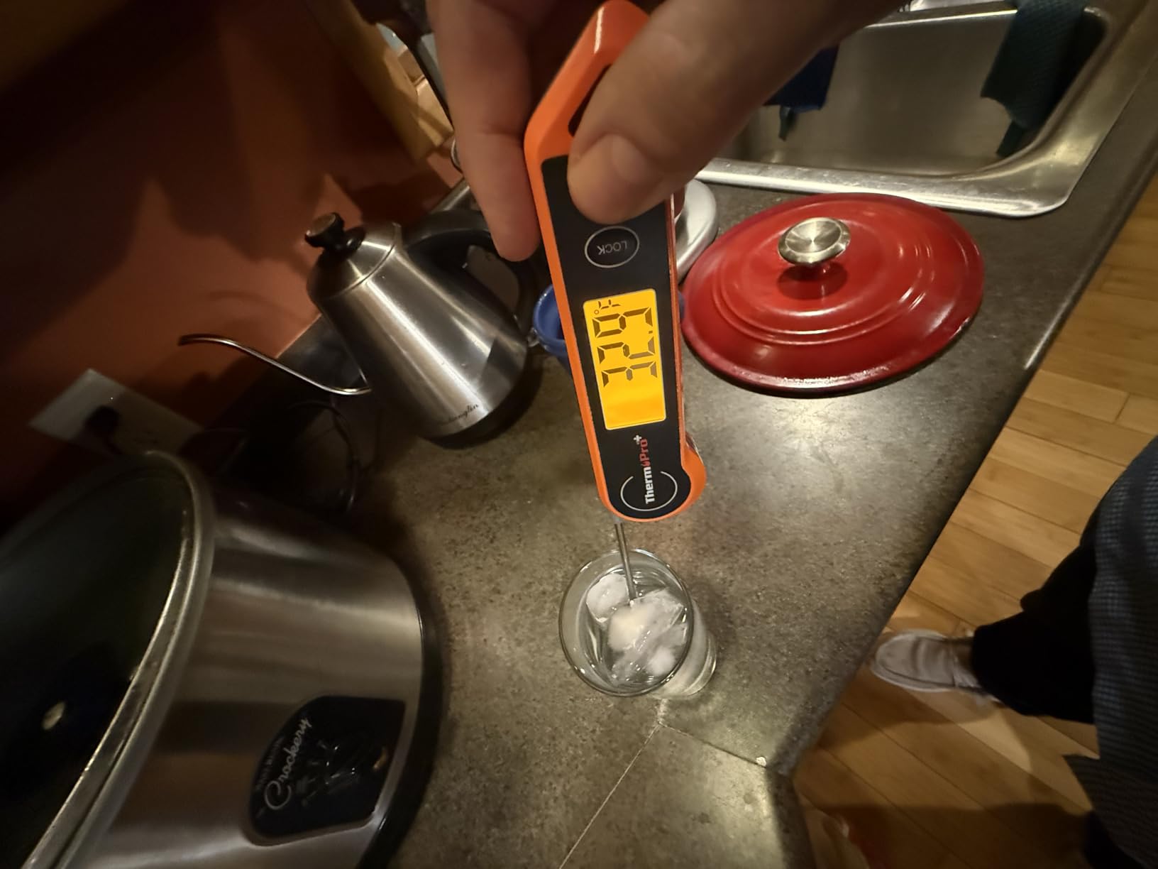 TempPro TP19H Digital Meat Thermometer for Cooking with Ambidextrous Backlit and Motion Sensing Kitchen Cooking Food Thermometer for BBQ Grill Smoker Oil Fry Candy Instant Read customer photo 1