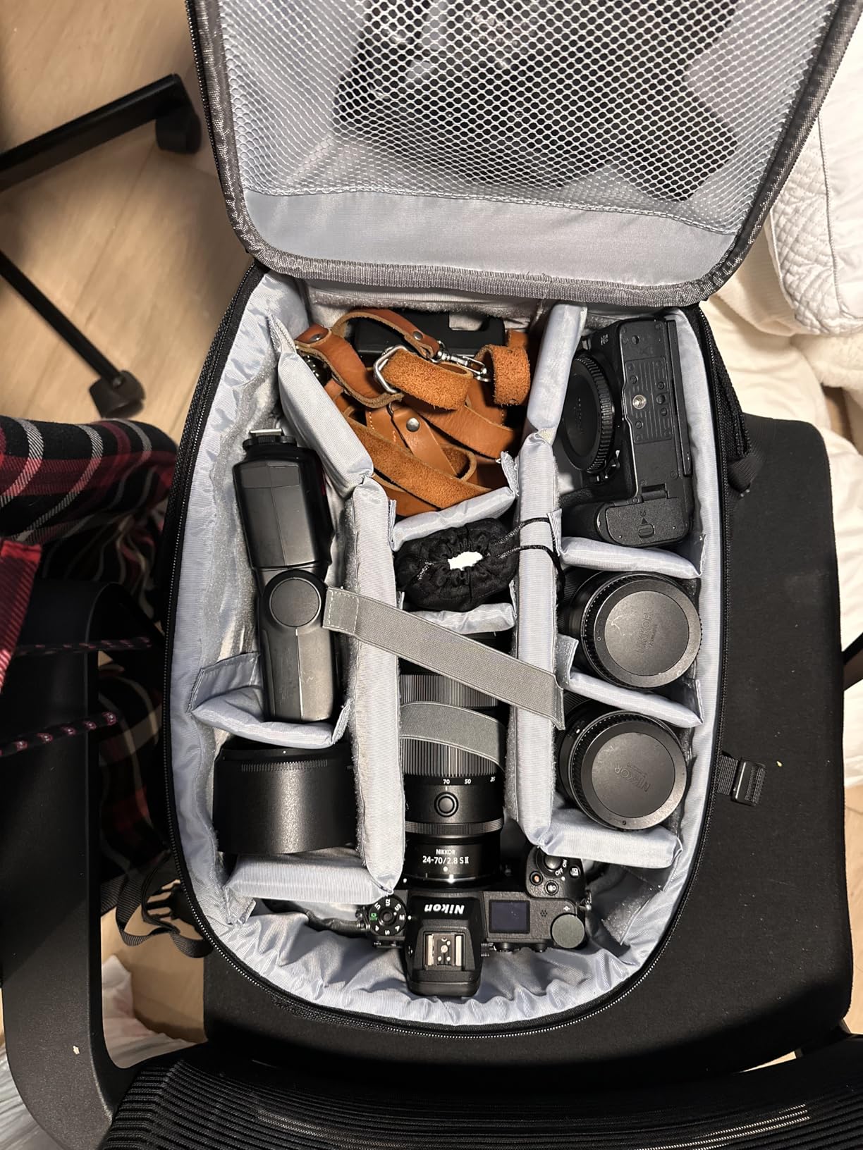 MOSISO Camera Backpack, DSLR/SLR/Mirrorless Photography Camera Bag 15-16 inch Waterproof Hardshell Case with Tripod Holder & Laptop Compartment Compatible with Canon/Nikon/Sony, Black - Customer Photo 1