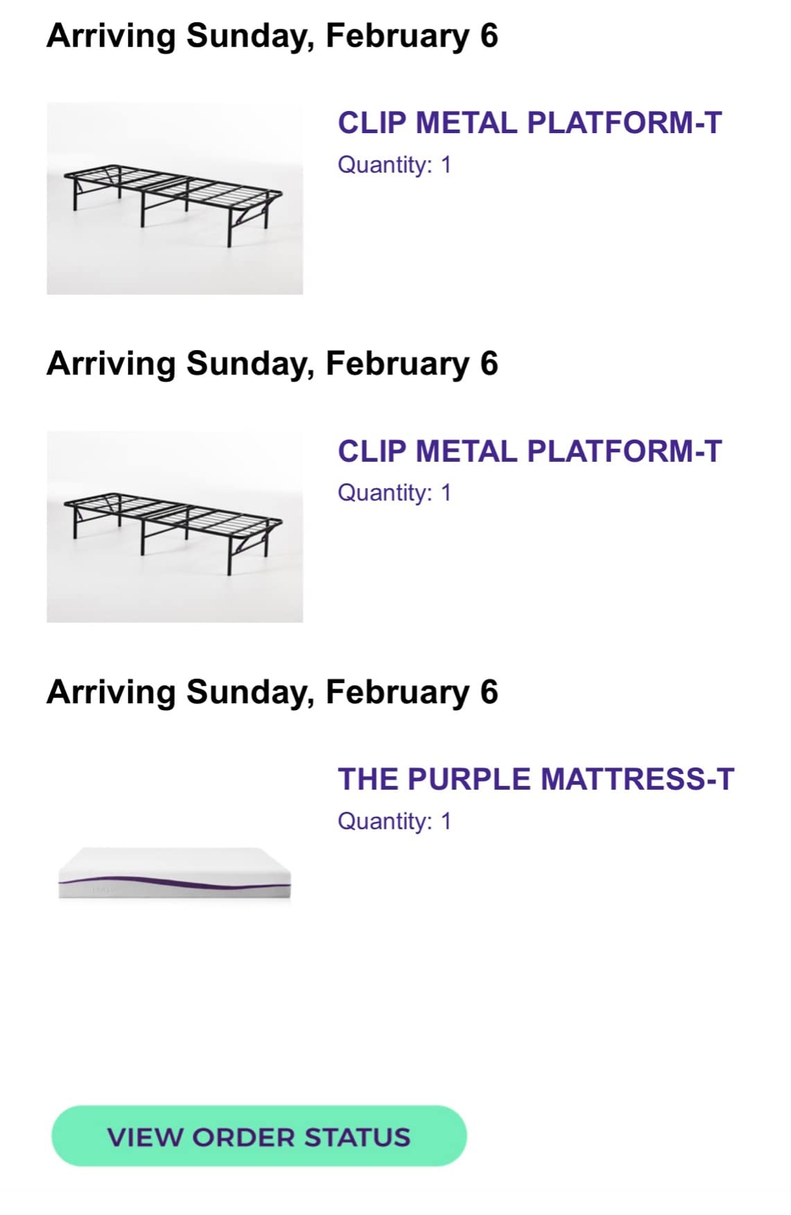 Purple Original Mattress – Twin, 9.25