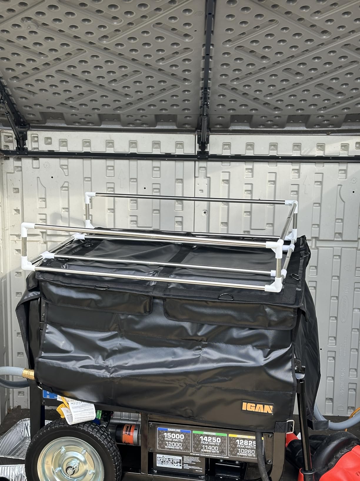 IGAN Generator Covers While Running for most 3500w-12000w Generators - Ultra Heavy Duty Generator Covers for Outside - Portable Waterproof Generator Cover, Generator Enclosure Outdoor, Black Customer Review IGAN Generator Covers While Running for most 3500w-12000w Generators - Ultra Heavy Duty Generator Covers for Outside - Portable Waterproof Generator Cover, Generator Enclosure Outdoor, Black - Customer Photo 1