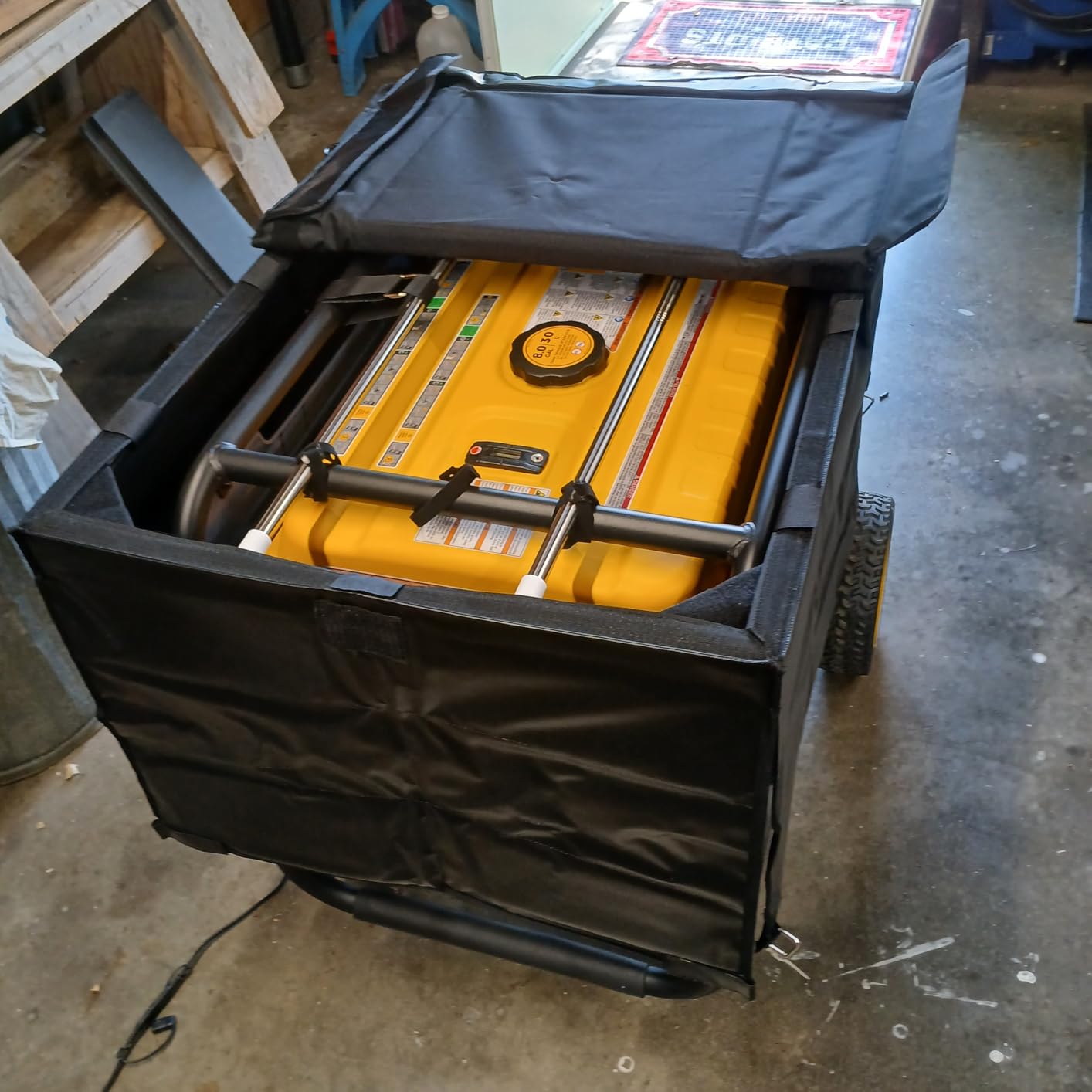 IGAN Generator Covers While Running for most 3500w-12000w Generators - Ultra Heavy Duty Generator Covers for Outside - Portable Waterproof Generator Cover, Generator Enclosure Outdoor, Black Customer Review IGAN Generator Covers While Running for most 3500w-12000w Generators - Ultra Heavy Duty Generator Covers for Outside - Portable Waterproof Generator Cover, Generator Enclosure Outdoor, Black - Customer Photo 2