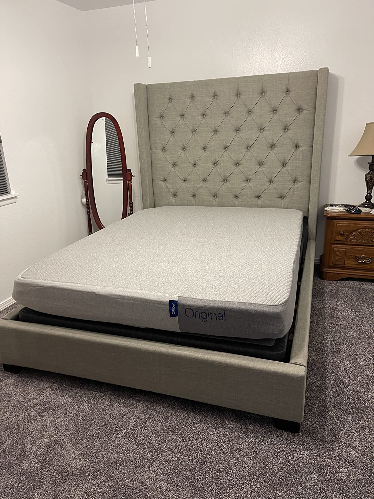 Casper Sleep Original Foam Queen Mattress – Medium Firm Feel with Zoned Support – Motion Isolation – Breathable, Cooling Memory Foam – 100-Night Trial – CertiPUR-US - Customer Photo 1
