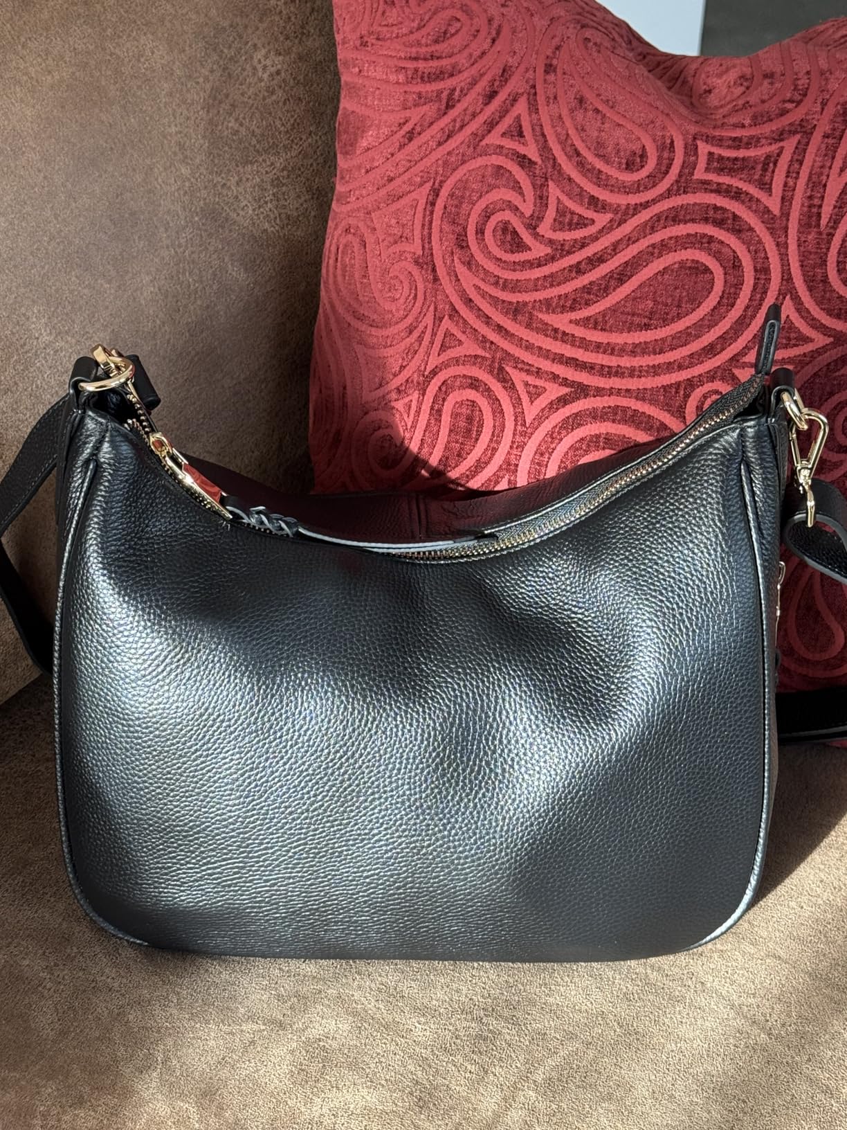 Meliae Camera Bag for Women, DSLR Mirrorless Camera Purse, Leather Shoulder Crossbody Hobo Travel Tote - Customer Photo 4