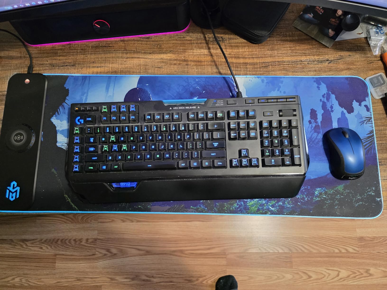 GIM Wireless Charging RGB Gaming Mouse Pad 15W, LED Mouse Mat 800x300x4MM, 10 Light Modes Extra Large Mousepad Non-Slip Rubber Base Computer Keyboard Mat for Gaming, MacBook, PC, Laptop, Desk customer photo 1