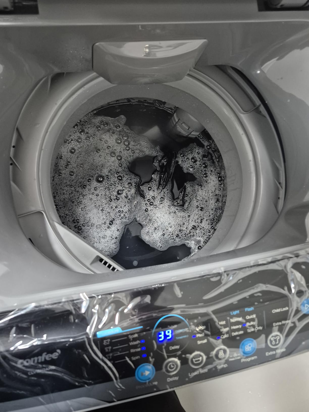 Comfee Portable Washing Machine, 0.9 cu.ft Compact Washer With LED Display, 5 Wash Cycles, 2 Built-in Rollers, Space Saving Full-Automatic Washer Customer Review Comfee Portable Washing Machine, 0.9 cu.ft Compact Washer With LED Display, 5 Wash Cycles, 2 Built-in Rollers, Space Saving Full-Automatic Washer - Customer Photo 3
