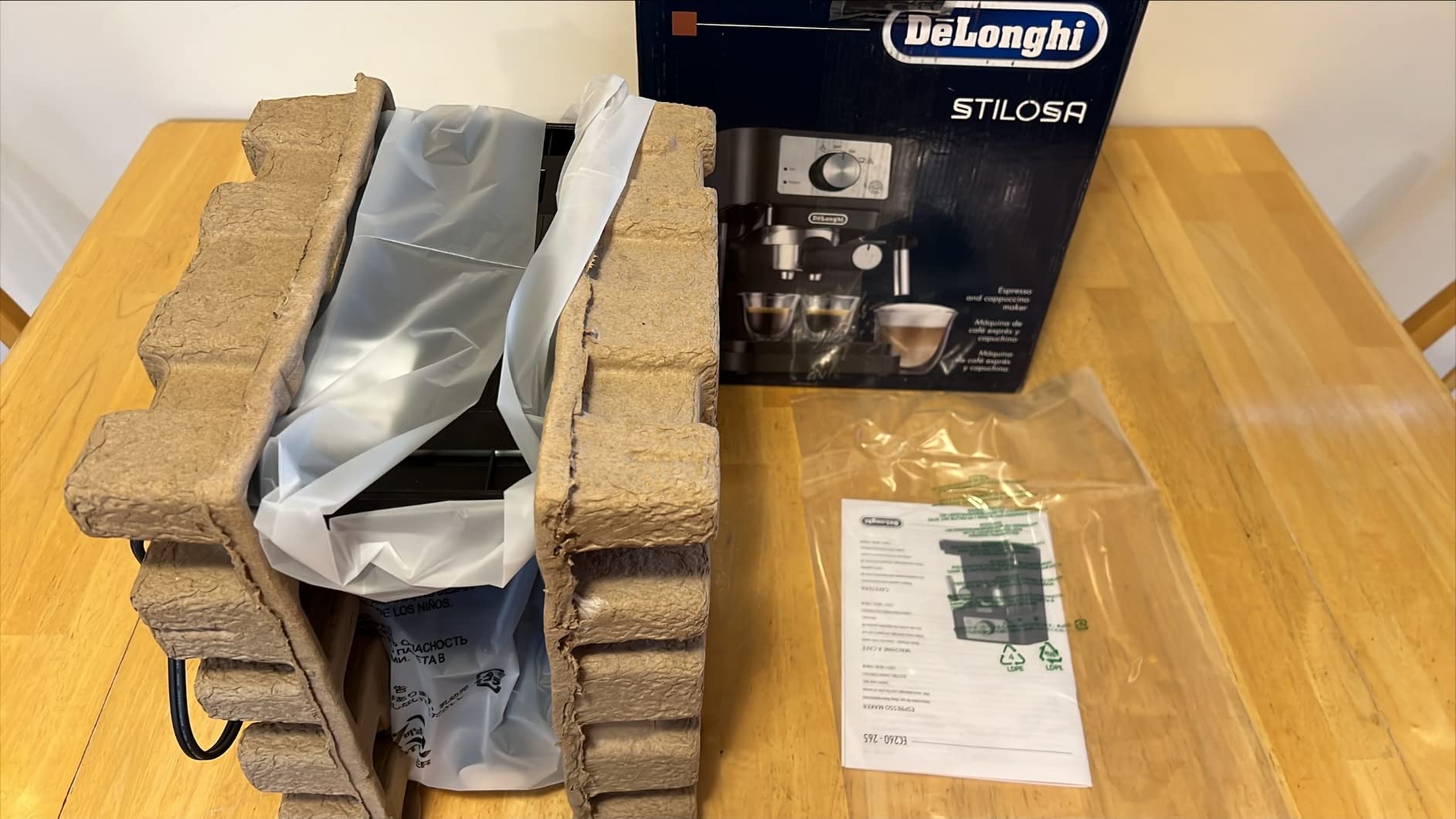 De'Longhi Stilosa Manual Espresso Machine, Compact Coffee Maker, 15 Bar Pump Pressure, Manual Milk Frother Steam Wand for Authentic Single & Double Espresso, Lattes & Cappuccinos, Tamper Included Customer Review De'Longhi Stilosa Manual Espresso Machine, Compact Coffee Maker, 15 Bar Pump Pressure, Manual Milk Frother Steam Wand for Authentic Single & Double Espresso, Lattes & Cappuccinos, Tamper Included - Customer Photo 1