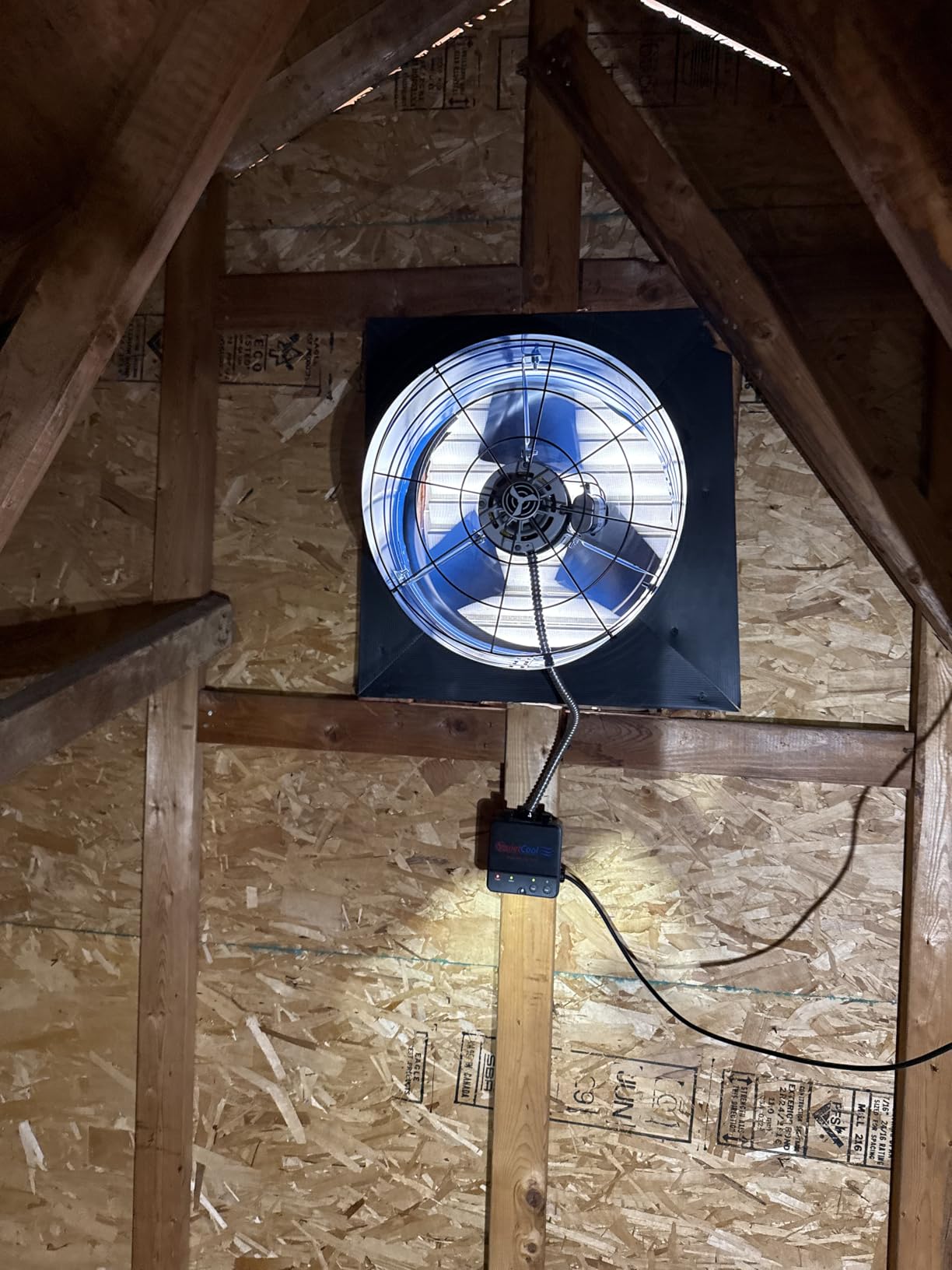 Quietcool AFG SMT PRO-2.0 Smart Attic Fan for Gable Vents - 1945 CFM - Smart App Control - Thermostat & Humidistat - 20ft Power Cord - Plug-and-play - Two Speed Customer Review Quietcool AFG SMT PRO-2.0 Smart Attic Fan for Gable Vents - 1945 CFM - Smart App Control - Thermostat & Humidistat - 20ft Power Cord - Plug-and-play - Two Speed - Customer Photo 1