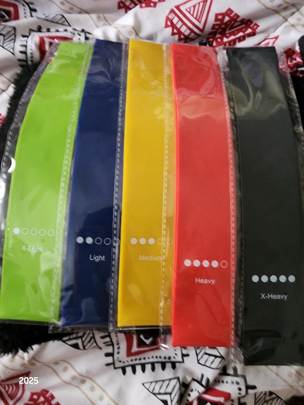 Resistance Bands for Working Out, 5-Pack Elastic Exercise Bands for Strength Training, Stretching, Workout; Home Gym Equipment for Women Men, Pilates Yoga Physical Therapy, Leg Glute Arm Exercise Kit Customer Review Resistance Bands for Working Out, 5-Pack Elastic Exercise Bands for Strength Training, Stretching, Workout; Home Gym Equipment for Women Men, Pilates Yoga Physical Therapy, Leg Glute Arm Exercise Kit - Customer Photo 2