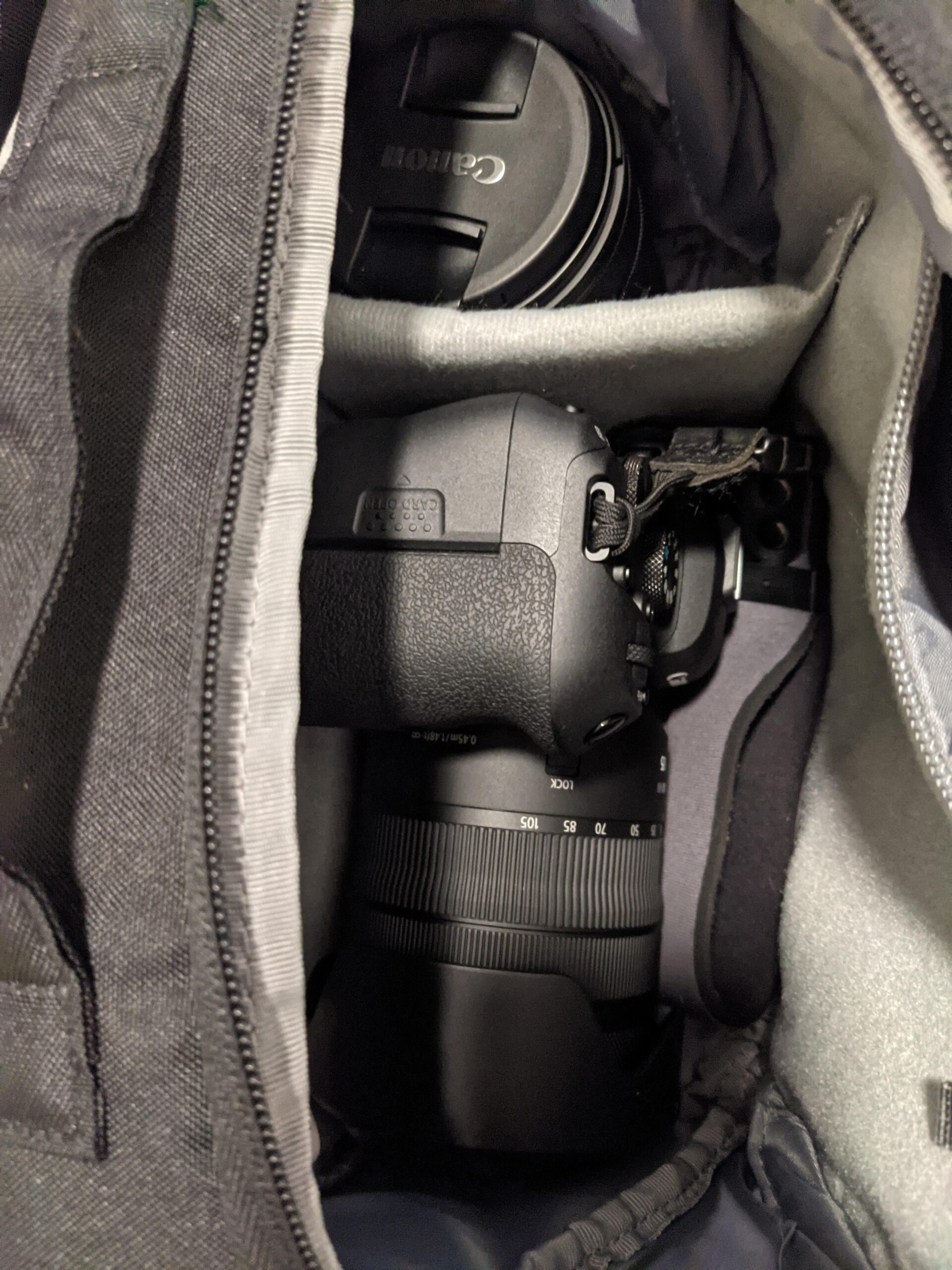 BAGSMART Bag for DSLR Camera, Waterproof Crossbody Camera Case with Padded Shoulder Strap, Anti-Theft Shoulder Bag, Black Customer Review BAGSMART Bag for DSLR Camera, Waterproof Crossbody Camera Case with Padded Shoulder Strap, Anti-Theft Shoulder Bag, Black - Customer Photo 2