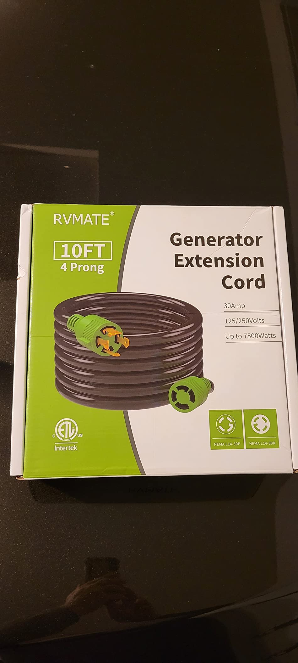 RVMATE 30 Amp Generator Cord 4 Prong 75 Feet - Customer Photo 2