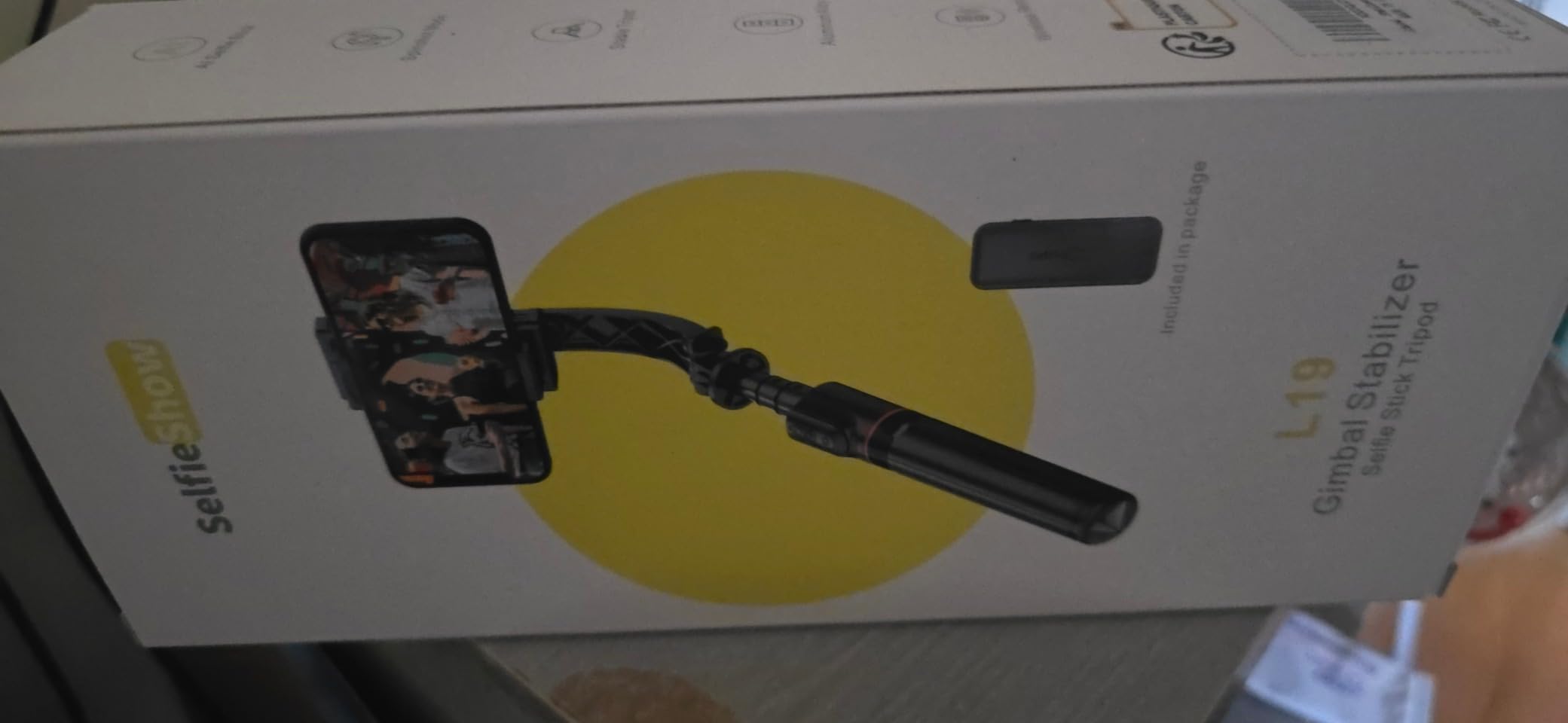Smartphone Gimbal Stabilizer with Remote, Aluminum Extendable Selfie Stick Tripod, 360° Automatic Rotation, Auto Balance for Live Video Recording, Vlogging, YouTube Compatible with iPhone and Android Customer Review Smartphone Gimbal Stabilizer with Remote, Aluminum Extendable Selfie Stick Tripod, 360° Automatic Rotation, Auto Balance for Live Video Recording, Vlogging, YouTube Compatible with iPhone and Android - Customer Photo 1