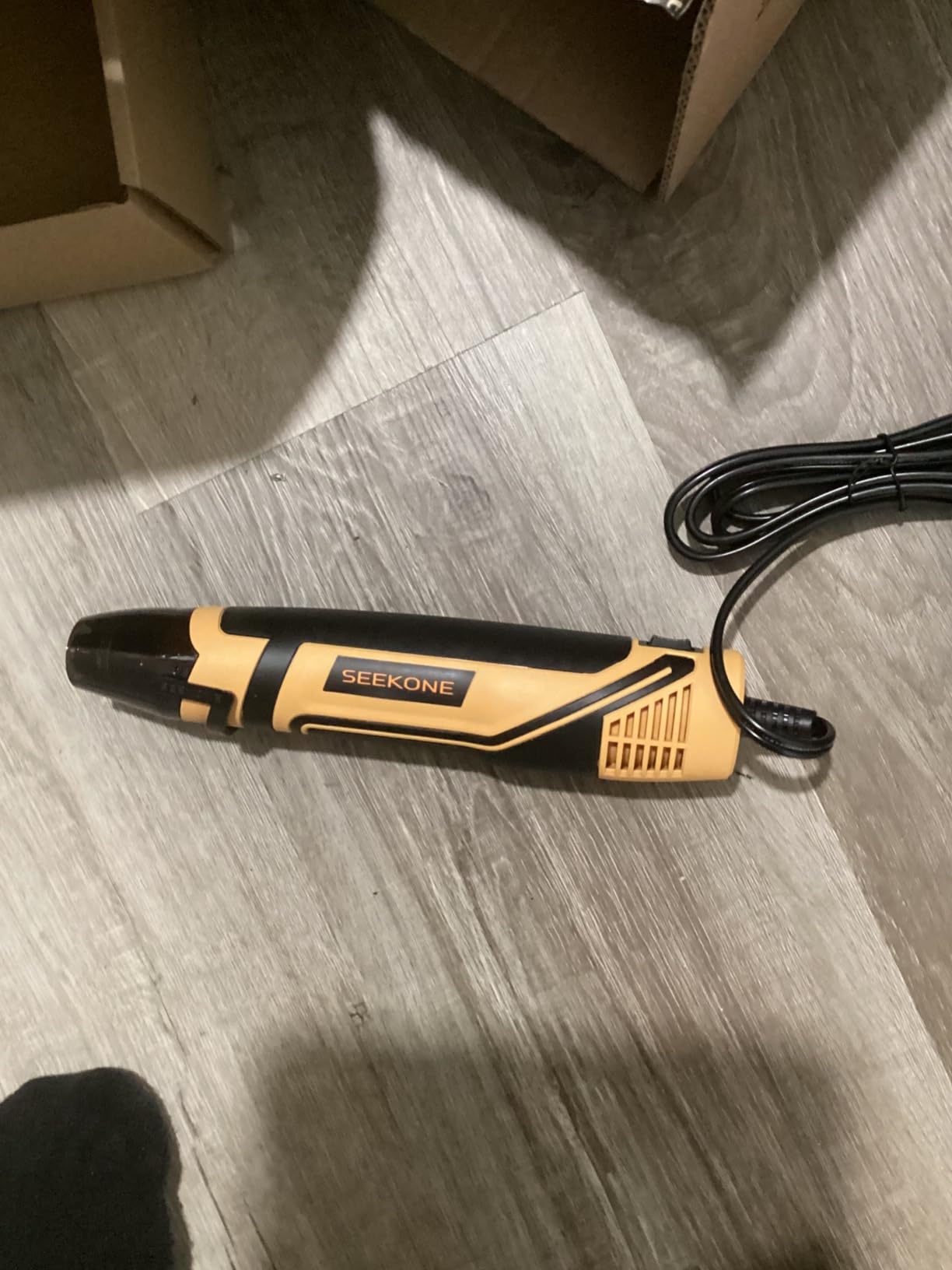 Mini Heat Gun, 350W 2-Temp Settings 500°F & 842°F (260℃& 450℃) Fast Heat Hot Air Gun Tool with Reflector Nozzle and 4.9Ft Long Cable Overload Protection for Crafting, Vinyl Wrap and Shrink Tubing customer photo 1