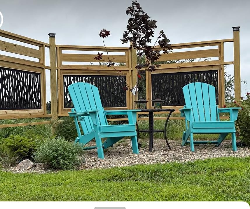 Barrette Outdoor Living 73030564 Sprig Decorative Screen Panel, Black customer photo 2