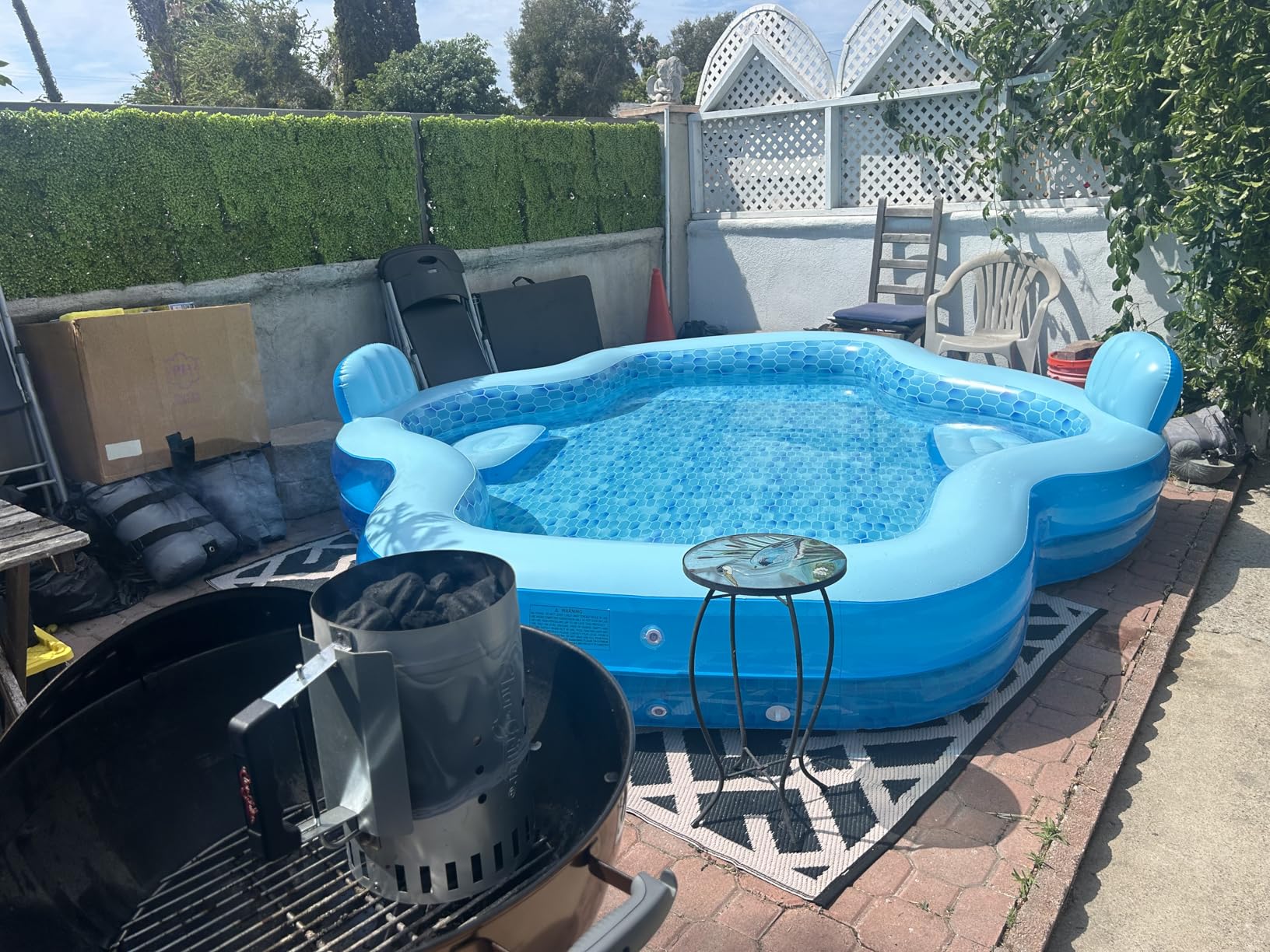 Members Mark Elegant Family Pool 10 Feet Long 2 Inflatable Seats with Backrests. New Version customer photo 2