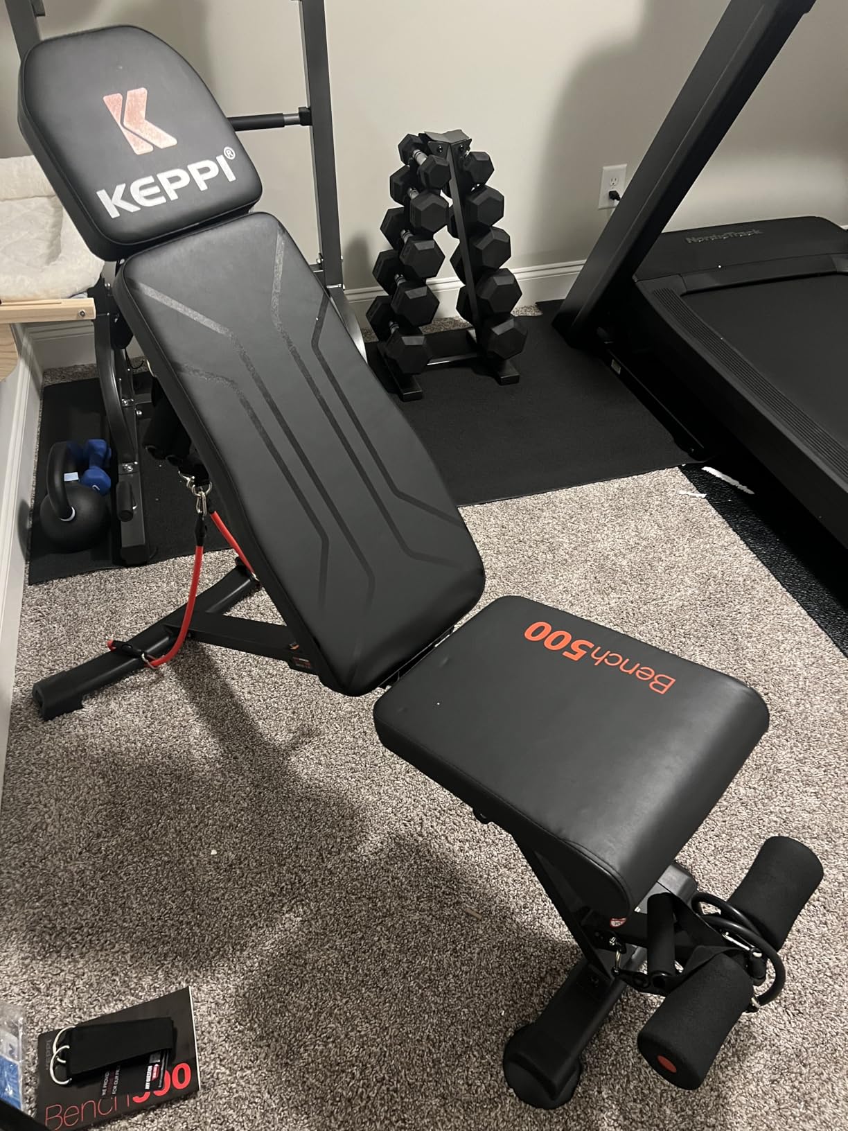 Keppi 900LB Weight Bench, Adjustable Foldable Workout Bench Press for Full Body Strength Training, Incline Decline Bench with Fast Folding - New Version customer photo 1