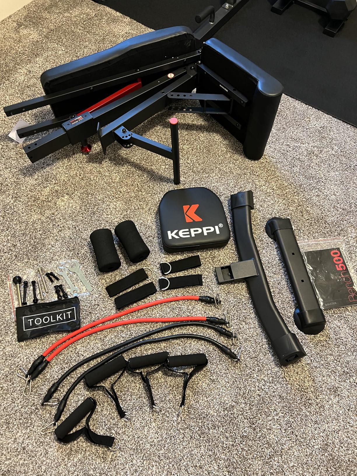 Keppi 900LB Weight Bench, Adjustable Foldable Workout Bench Press for Full Body Strength Training, Incline Decline Bench with Fast Folding - New Version customer photo 2