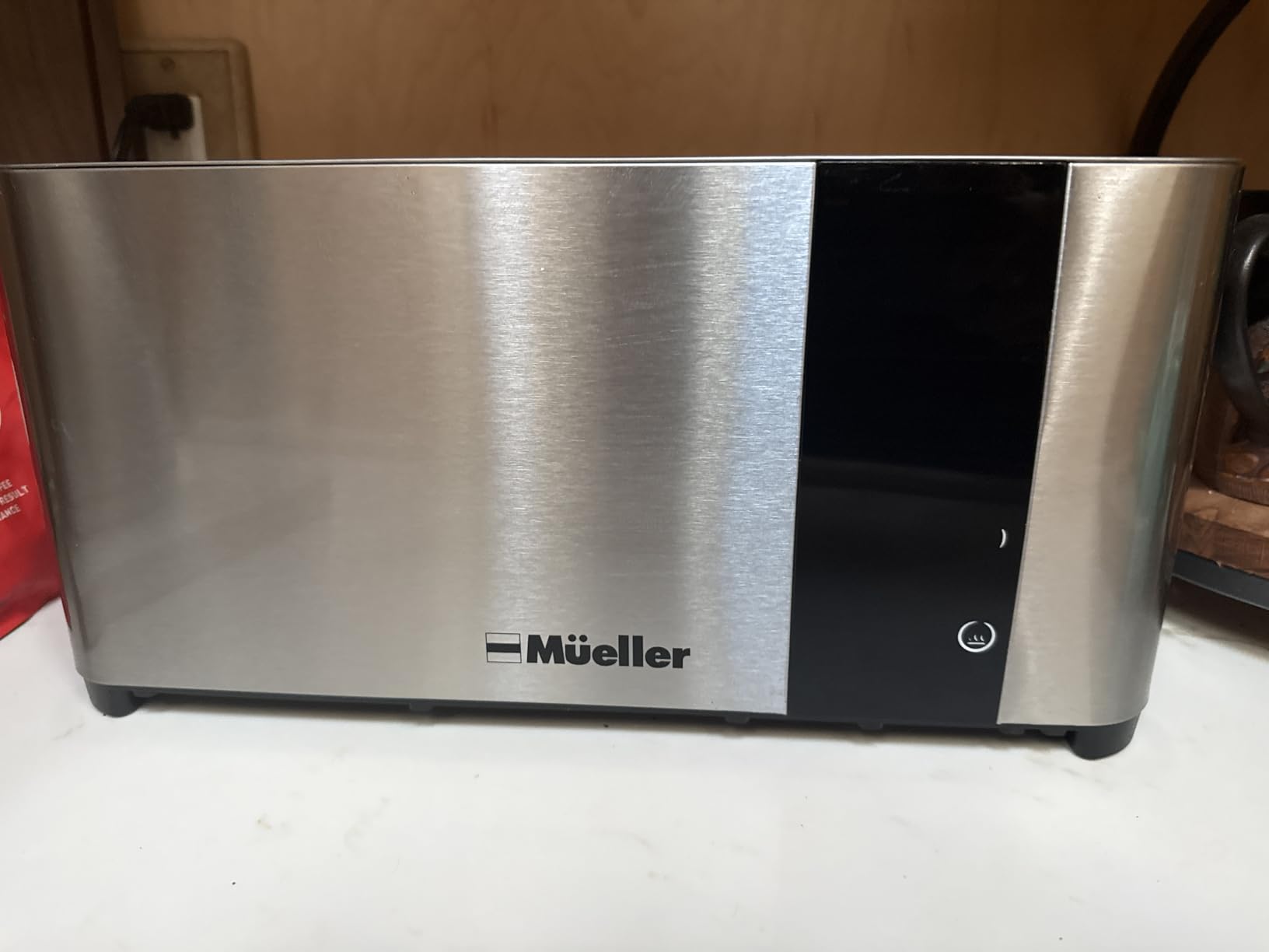 Mueller UltraToast Full Stainless Steel Toaster 4 Slice, Long Extra-Wide Slots for Bagels and Waffles, 6 Browning Levels, LED Display, Cancel/Defrost/Reheat Functions & Removable Tray, Kitchen Gadgets Customer Review Mueller UltraToast Full Stainless Steel Toaster 4 Slice, Long Extra-Wide Slots for Bagels and Waffles, 6 Browning Levels, LED Display, Cancel/Defrost/Reheat Functions & Removable Tray, Kitchen Gadgets - Customer Photo 2