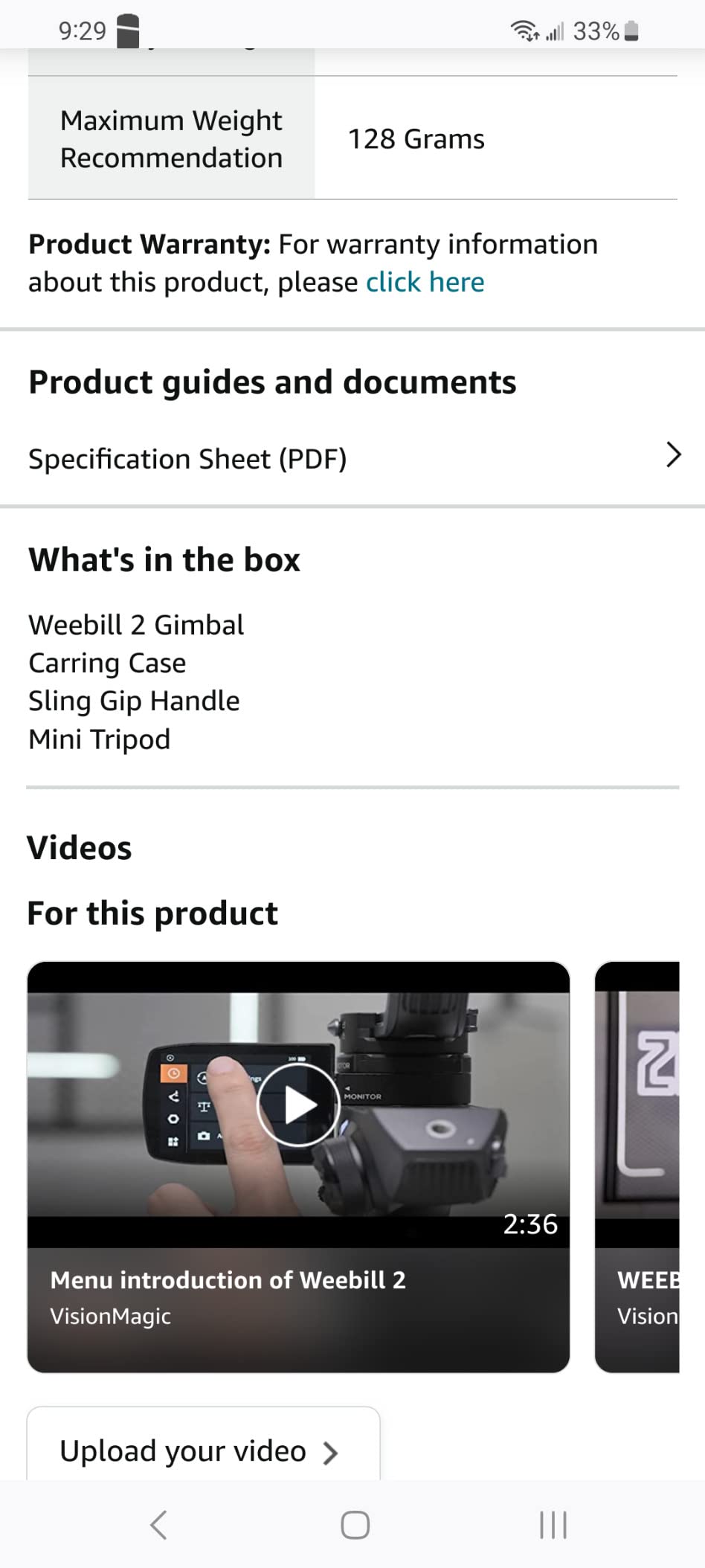 ZHIYUN Weebill 2 SE, 3-Axis Handheld Gimbal Stabilizer for DSLR Mirrorless Cameras for Sony Nikon Canon Panasonic Lumix BMPPC 6K, Double Tripod, Foldable Full-Color Touchscreen - Customer Photo 5