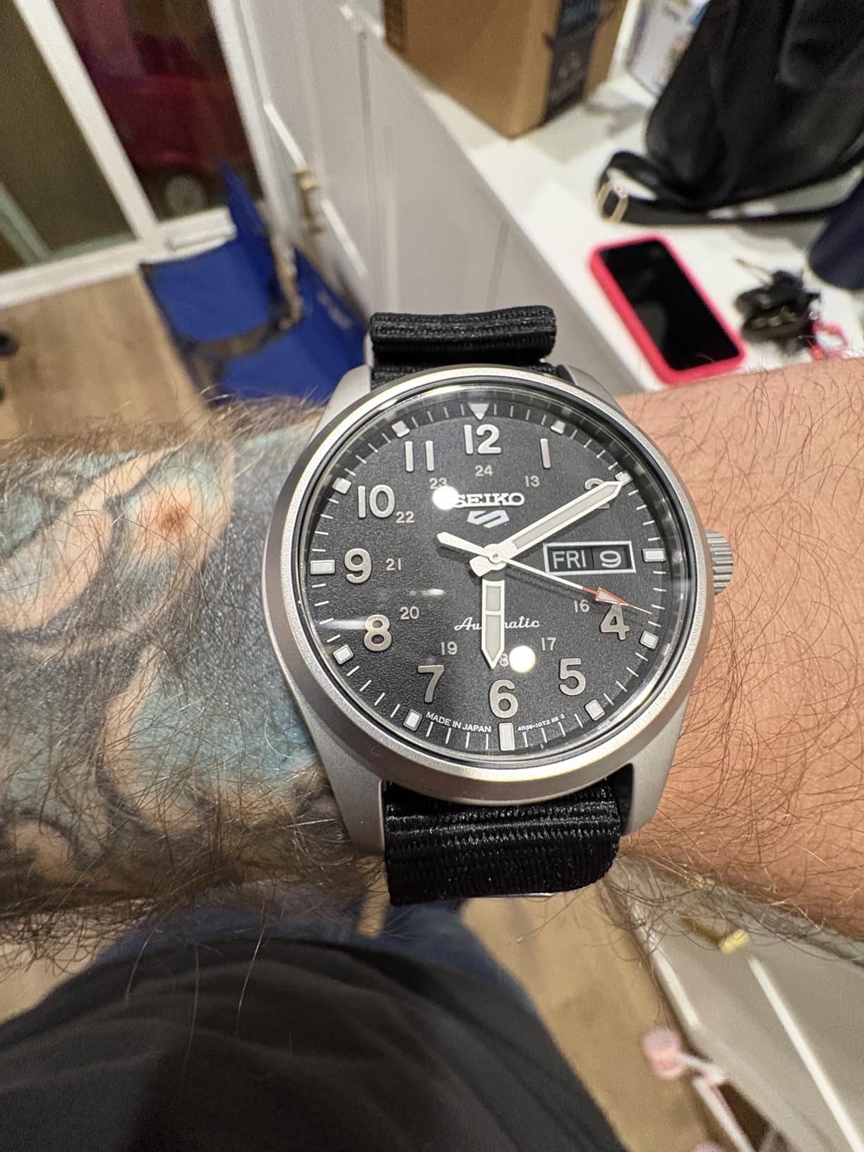 Seiko 5 Sports SRPG37 Automatic Watch - Black Dial, 41-Hour Power Reserve customer photo 1