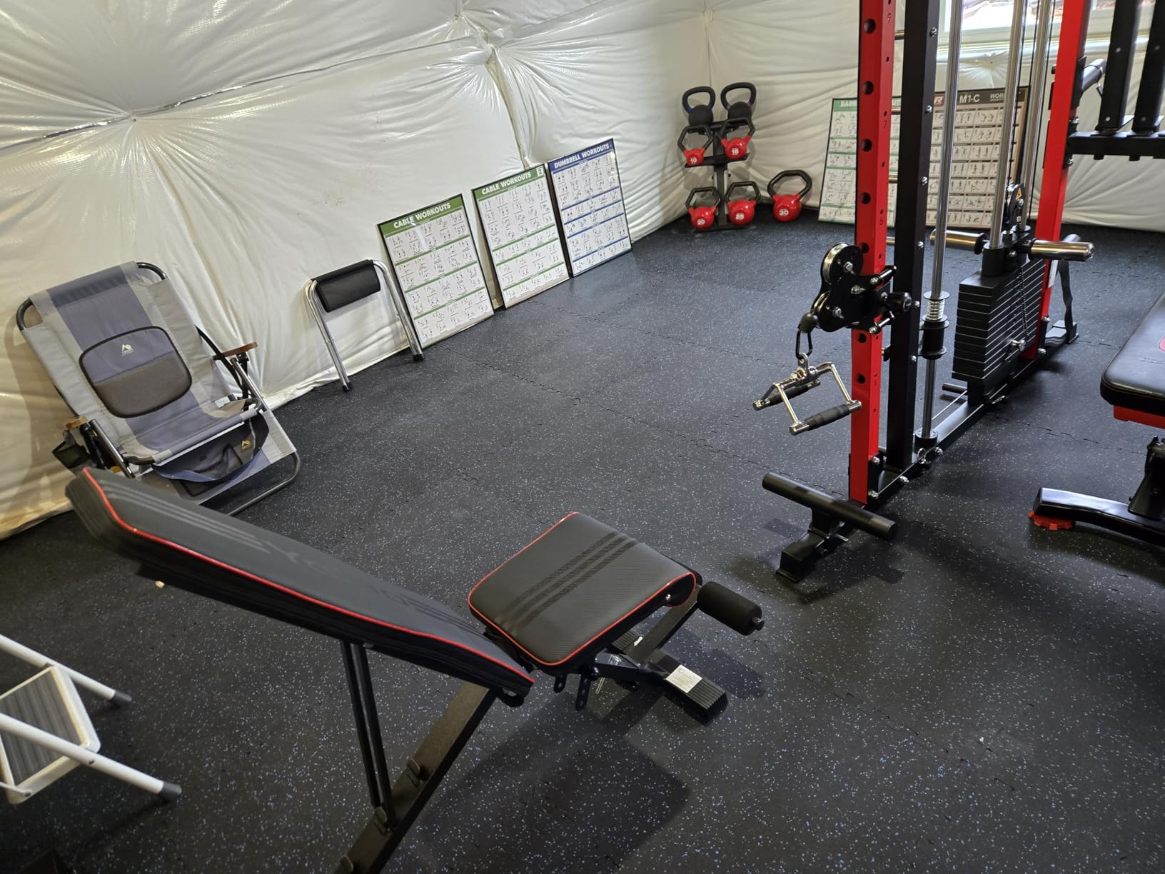 Yoleo Adjustable Weight Bench for Full Body Workout; Foldable Bench Press Bench of Home Gym Strength Training; Incline Decline Flat Utility Workout Bench with Quick Folding& Fast Adjustment (Black) Customer Review Yoleo Adjustable Weight Bench for Full Body Workout; Foldable Bench Press Bench of Home Gym Strength Training; Incline Decline Flat Utility Workout Bench with Quick Folding& Fast Adjustment (Black) - Customer Photo 2