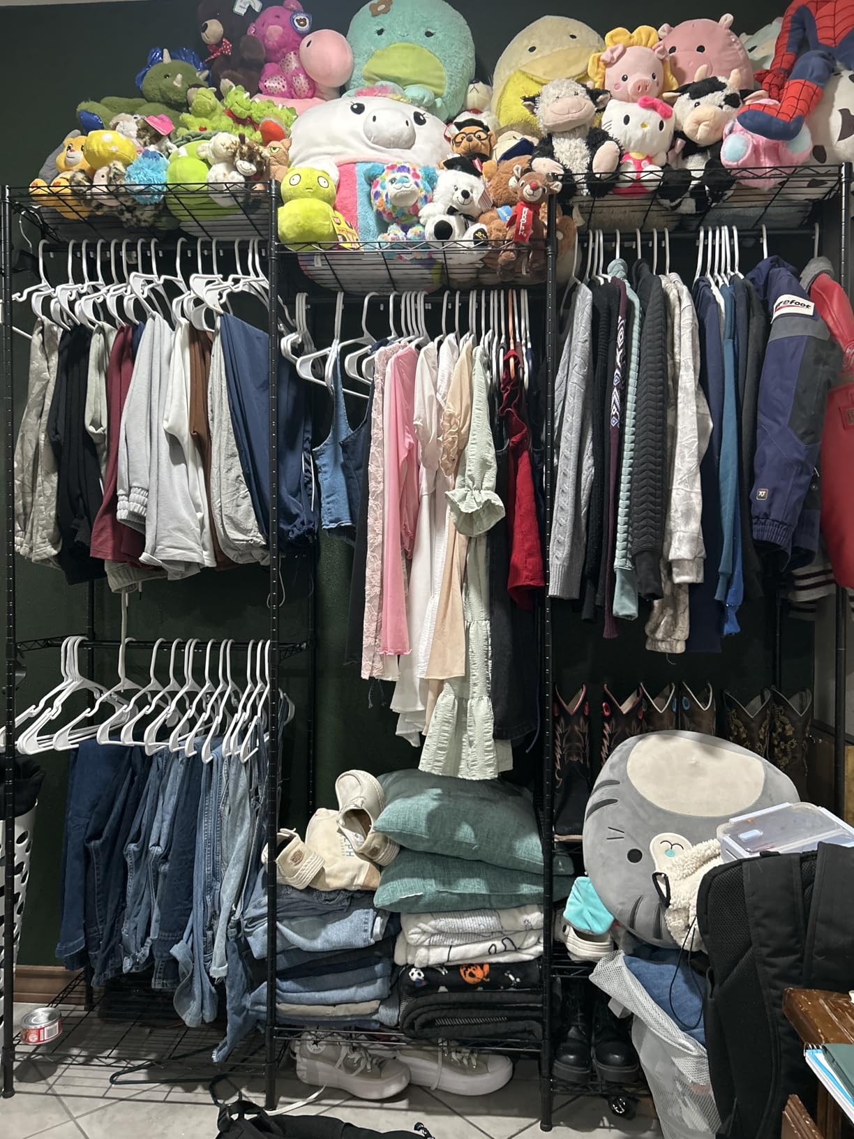 VIPEK V5 Portable Closet Wardrobe Heavy Duty Clothes Rack, Freestanding Clothing Rack with 4 Hang Rods & 8 Shelves, Adjustable Closet Racks, 68.9