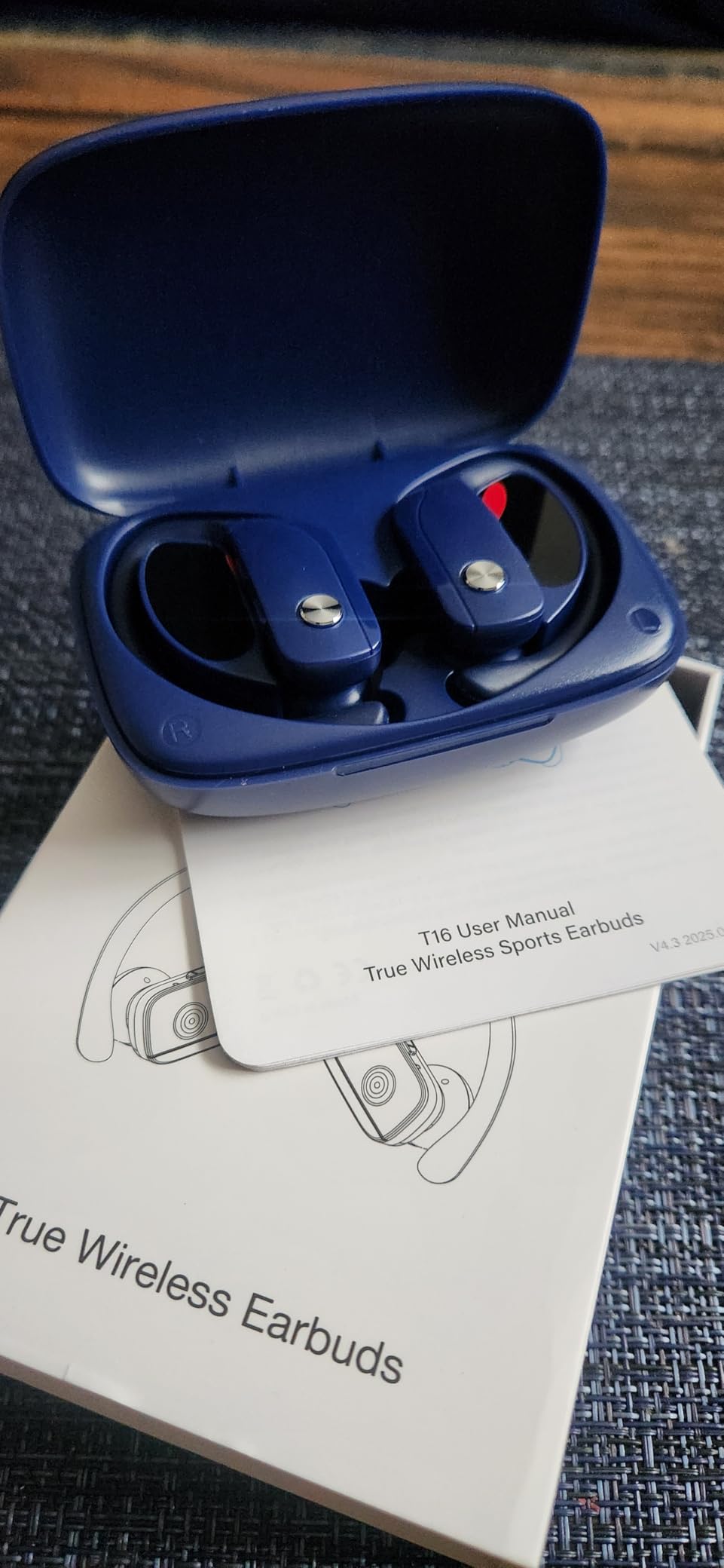 bmani Ear Buds Wireless Earbuds Bluetooth Headphones with 80H Playtime LED Display Case, Over-Ear Hook with Mic, Stereo Sound, Easy Button Controls, Sports Earphones for Running Workout Gym Black customer photo 2