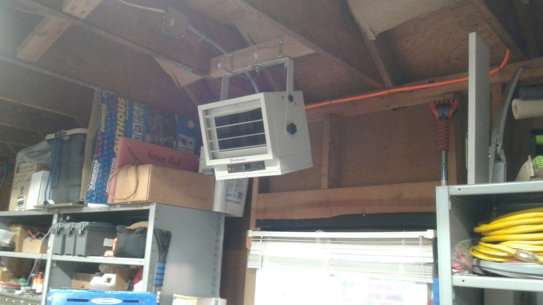 Comfort Zone 10,000W Hard-Wired Garage Heater – Industrial & Commercial Ceiling Mount, 240V Fan-Forced Heater with Remote, Digital Thermostat, Timer, 2 Heat Settings, Overheat Protection, Black Customer Review Comfort Zone 10,000W Hard-Wired Garage Heater – Industrial & Commercial Ceiling Mount, 240V Fan-Forced Heater with Remote, Digital Thermostat, Timer, 2 Heat Settings, Overheat Protection, Black - Customer Photo 2