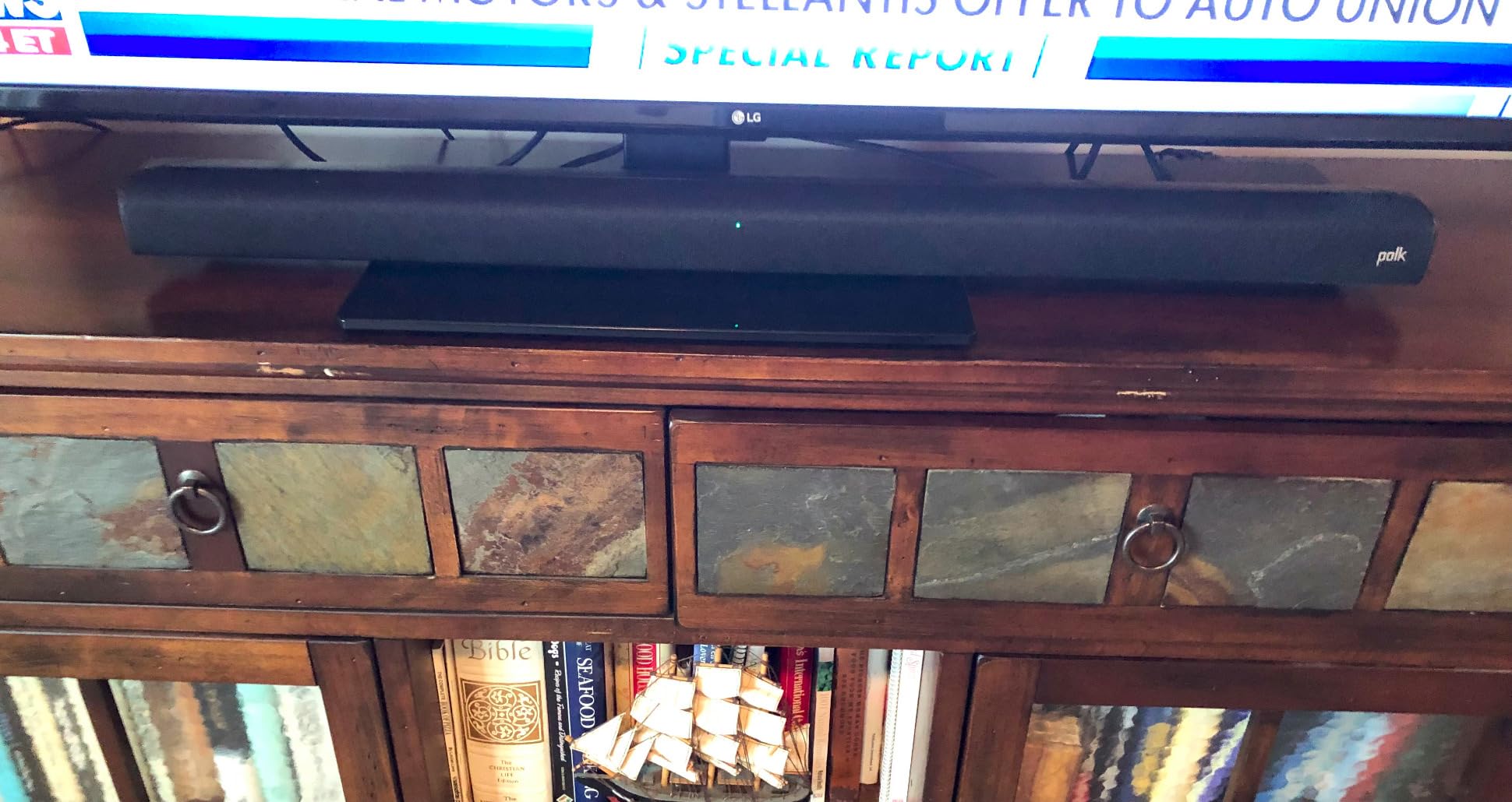 Polk Audio Signa S4 TV Sound Bar with Subwoofer - Dolby Atmos Audio VoiceAdjust & BassAdjust Technology, HDMI eARC, Wireless Subwoofer works with 8K, 4K, & HD TVs, Bluetooth, Wireless Streaming customer photo 1