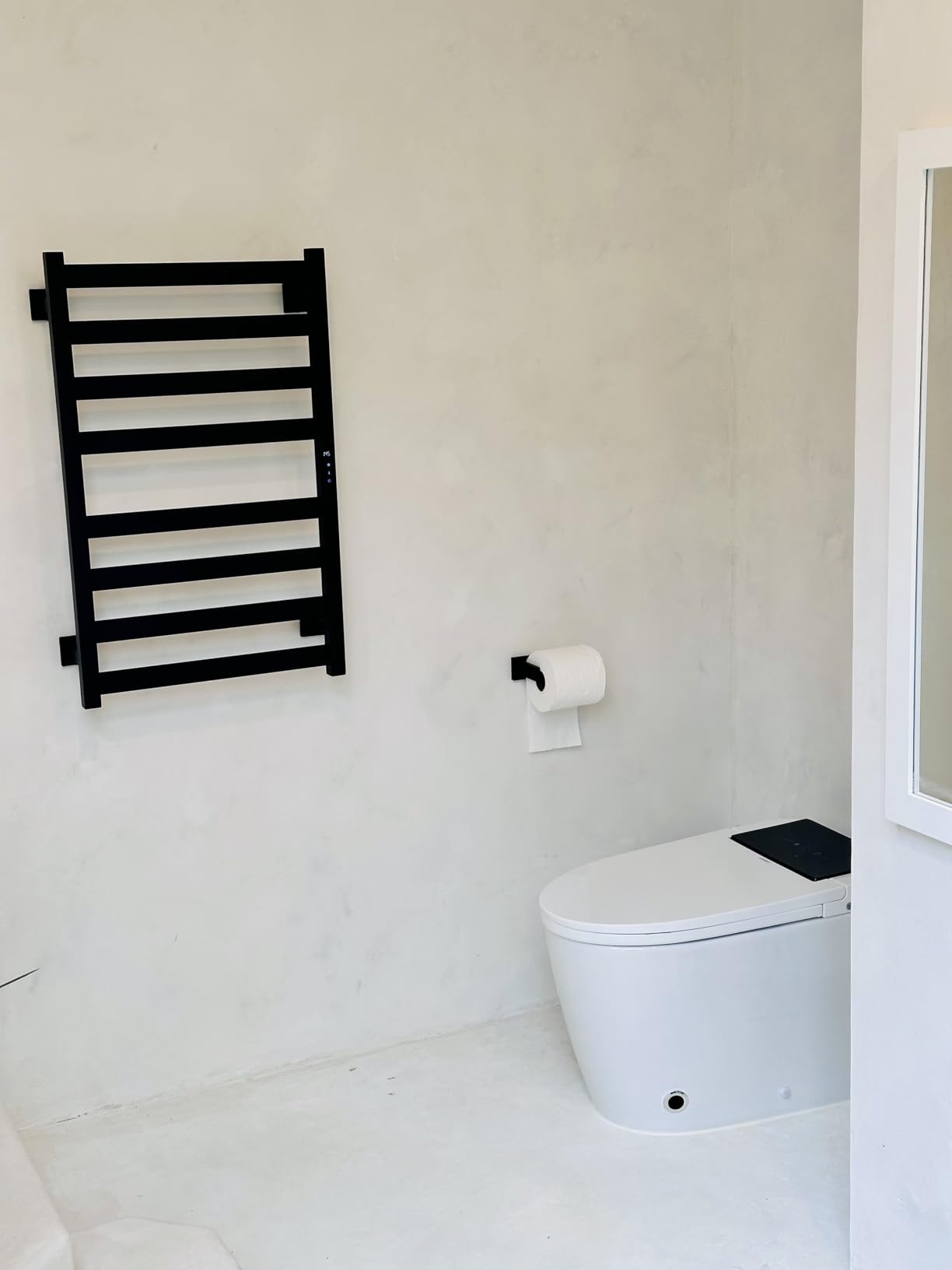 Towel Warmer, Towel Heater Rack for Bathroom, 8-bar Electric Towel Dryer Wall-Mounted Plug-in Bath Heater, 201 Stainless Steel Hot Towel Rack with Timer and Smart Temperature Control - Customer Photo 4
