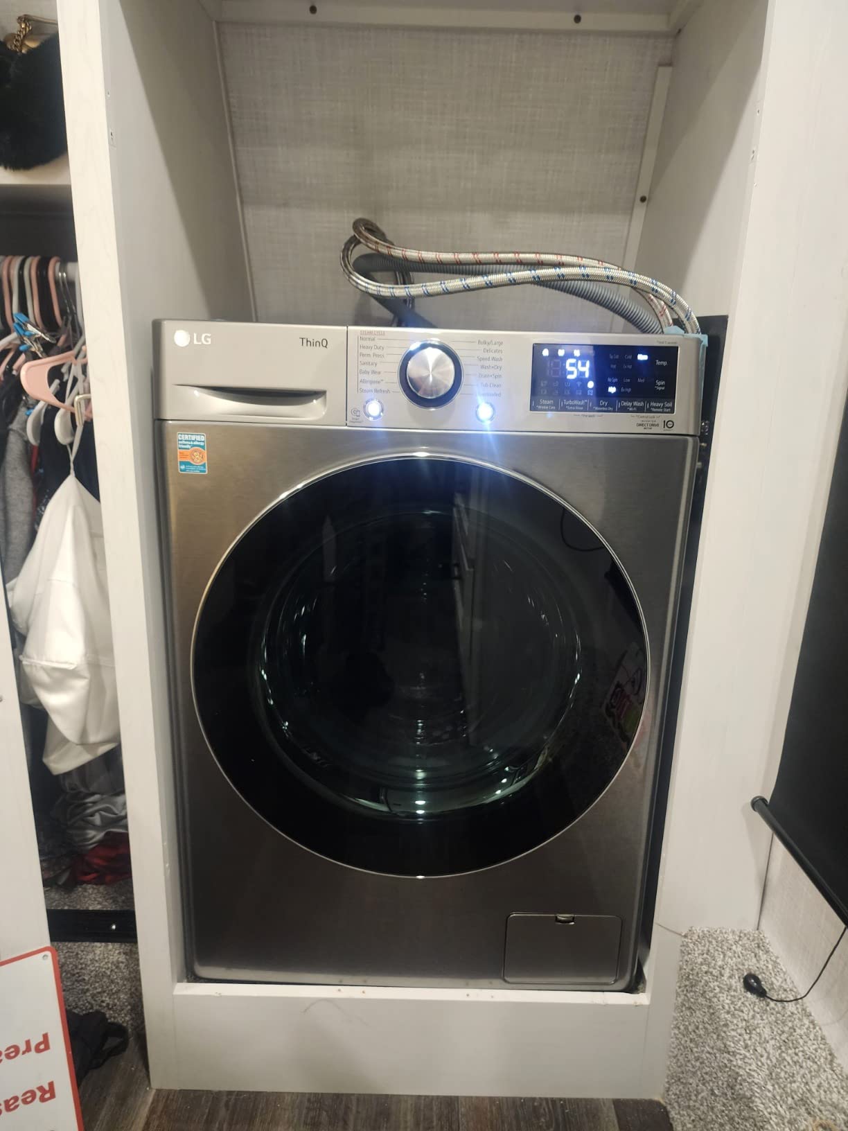 LG WM3555HVA 2.4 Cu. Ft. Smart Wi-Fi Enabled Front-Load All-in-One Washer/Dryer Combo - Compact, Energy-Efficient Laundry Solution, White Customer Review LG WM3555HVA 2.4 Cu. Ft. Smart Wi-Fi Enabled Front-Load All-in-One Washer/Dryer Combo - Compact, Energy-Efficient Laundry Solution, White - Customer Photo 2