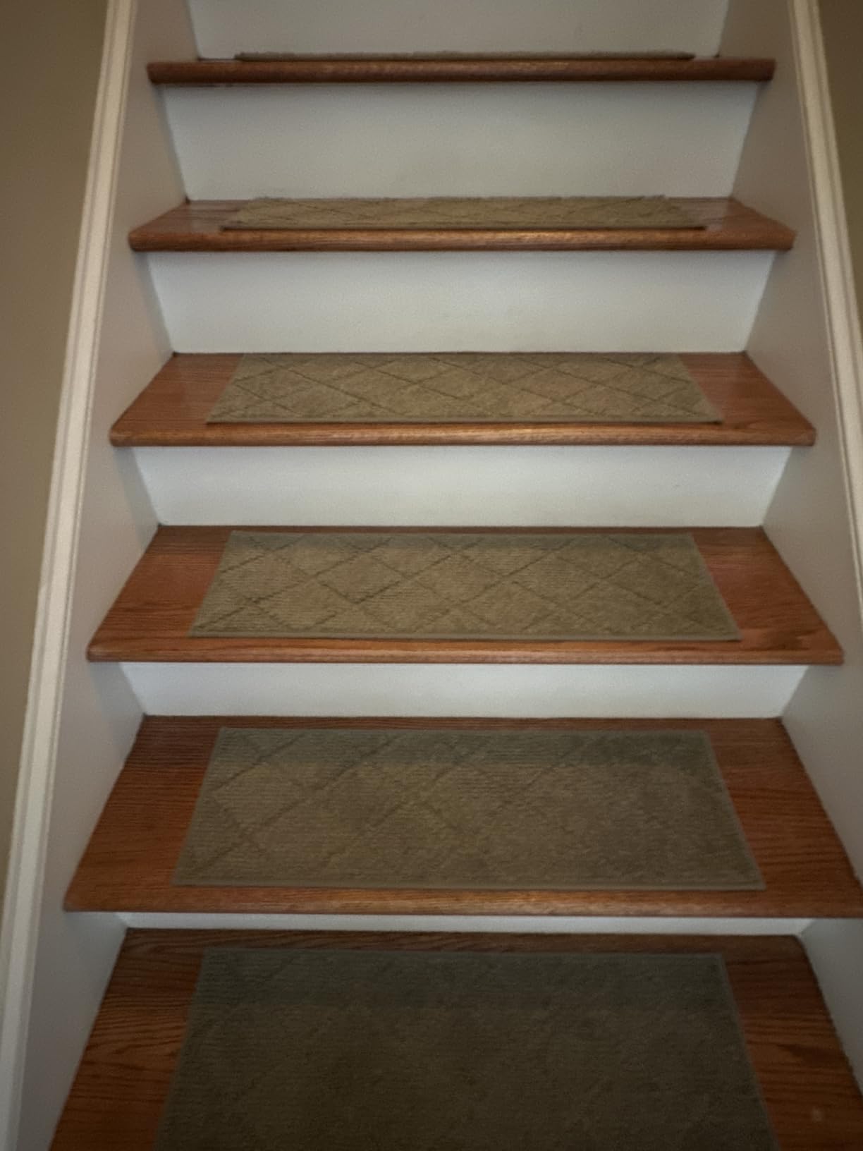 COSY HOMEER Edging Stair Treads Non-Slip Carpet Mat 28inX9in Indoor Stair Runners for Wooden Steps, Edging Stair Rugs for Kids and Dogs, 100% Polyester TPE Backing(4pc, Beige) Customer Review COSY HOMEER Edging Stair Treads Non-Slip Carpet Mat 28inX9in Indoor Stair Runners for Wooden Steps, Edging Stair Rugs for Kids and Dogs, 100% Polyester TPE Backing(4pc, Beige) - Customer Photo 2