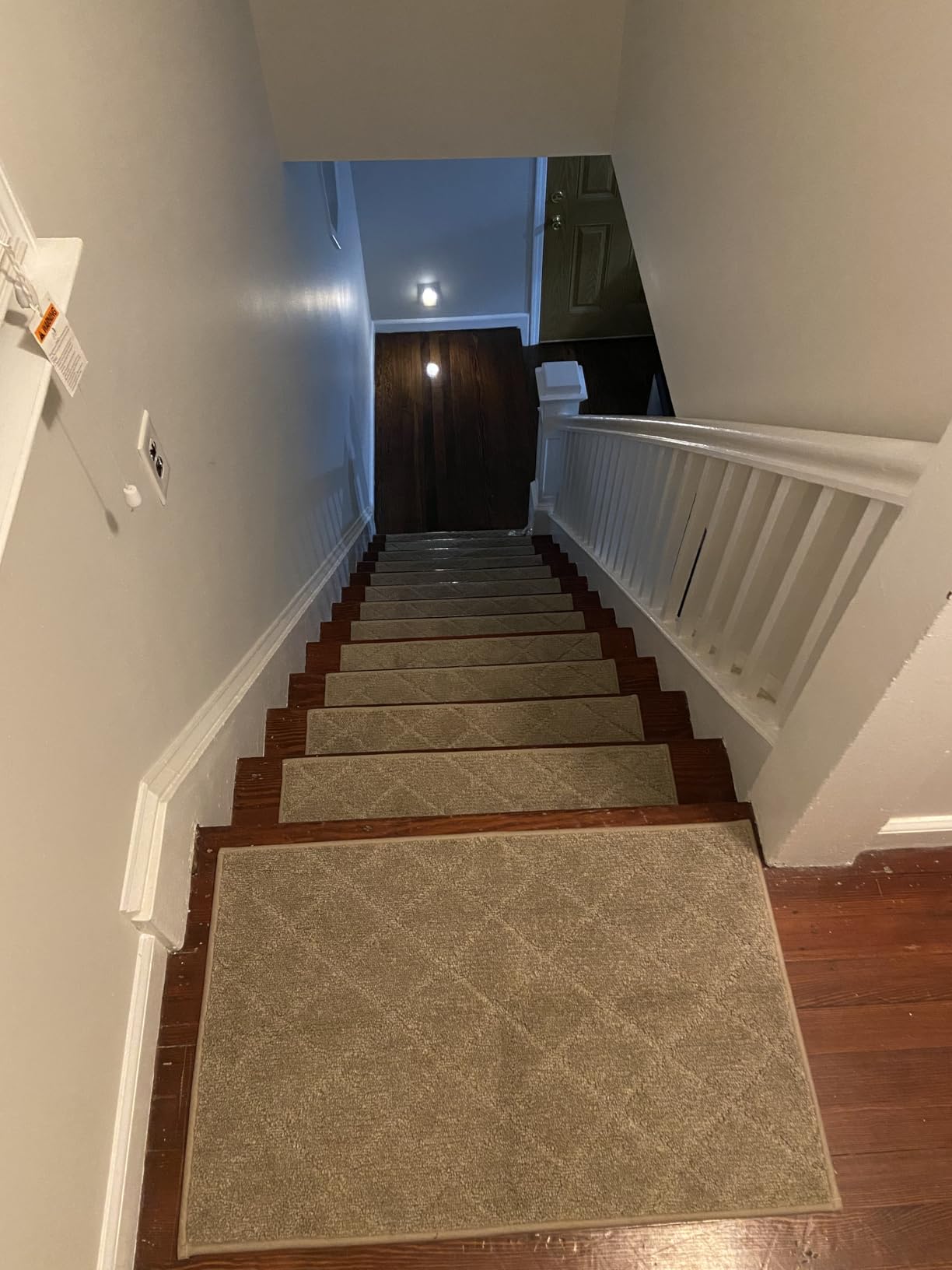 COSY HOMEER Edging Stair Treads Non-Slip Carpet Mat 28inX9in Indoor Stair Runners for Wooden Steps, Edging Stair Rugs for Kids and Dogs, 100% Polyester TPE Backing(4pc, Beige) Customer Review COSY HOMEER Edging Stair Treads Non-Slip Carpet Mat 28inX9in Indoor Stair Runners for Wooden Steps, Edging Stair Rugs for Kids and Dogs, 100% Polyester TPE Backing(4pc, Beige) - Customer Photo 4
