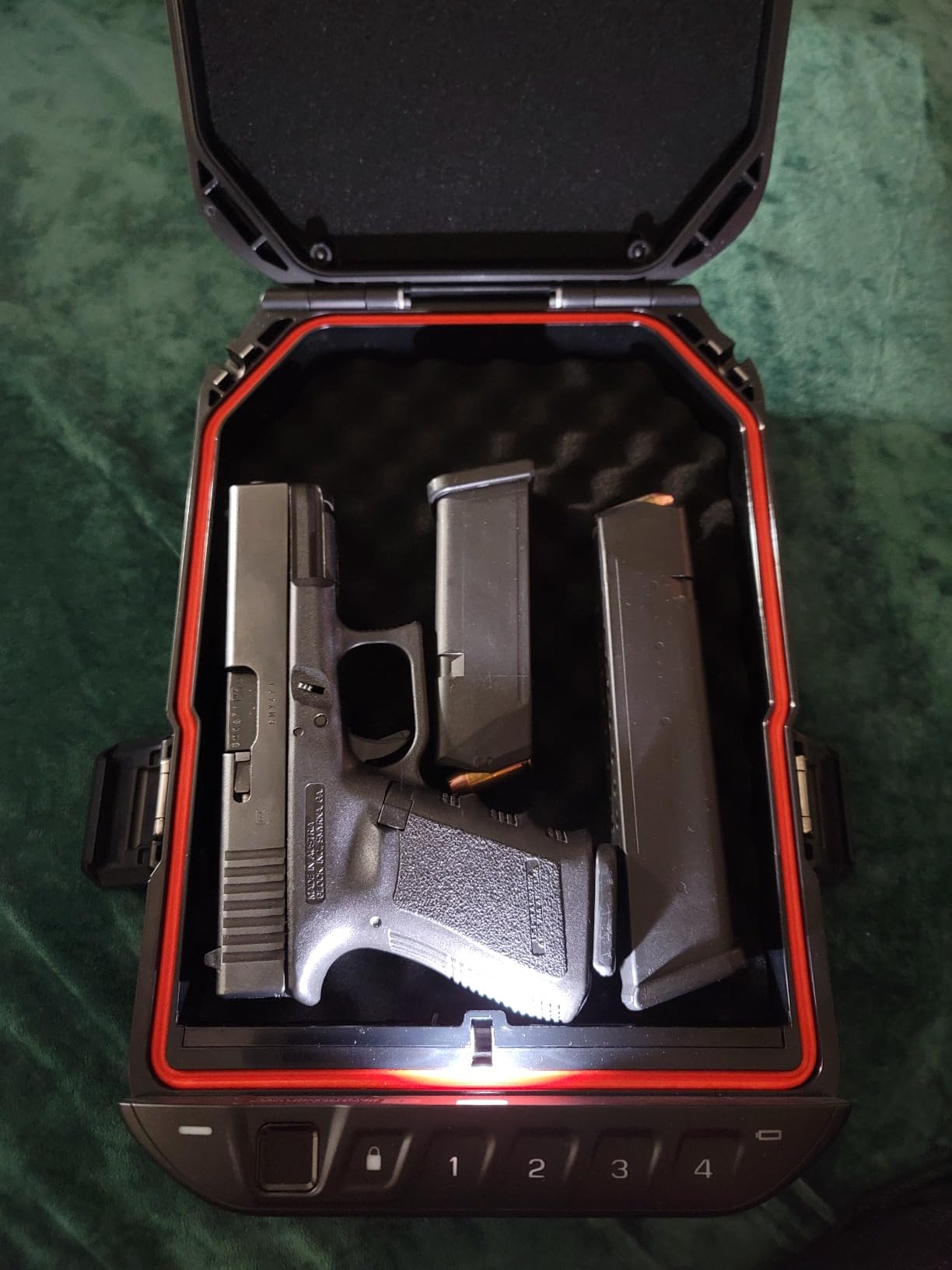 VAULTEK LifePod 20 Full-Size Biometric Lockable Weatherproof Case with Built-in Lock, Steel Security Cable, TSA Handgun Case or Car Safe, Portable Travel Pistol Safe customer photo 2