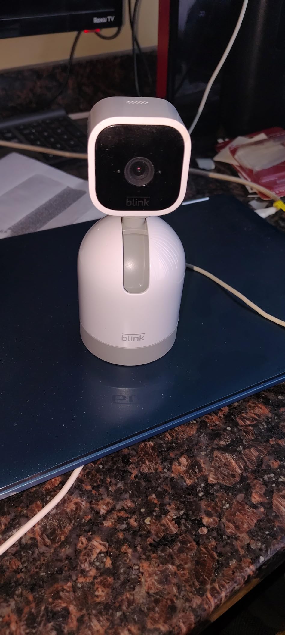 Blink Mini Pan-Tilt Camera (Newest Model), Rotating Indoor Plug-in Smart Security Camera, Two-Way Audio, HD Video, Motion Detection, Works with Alexa (White) customer photo 1
