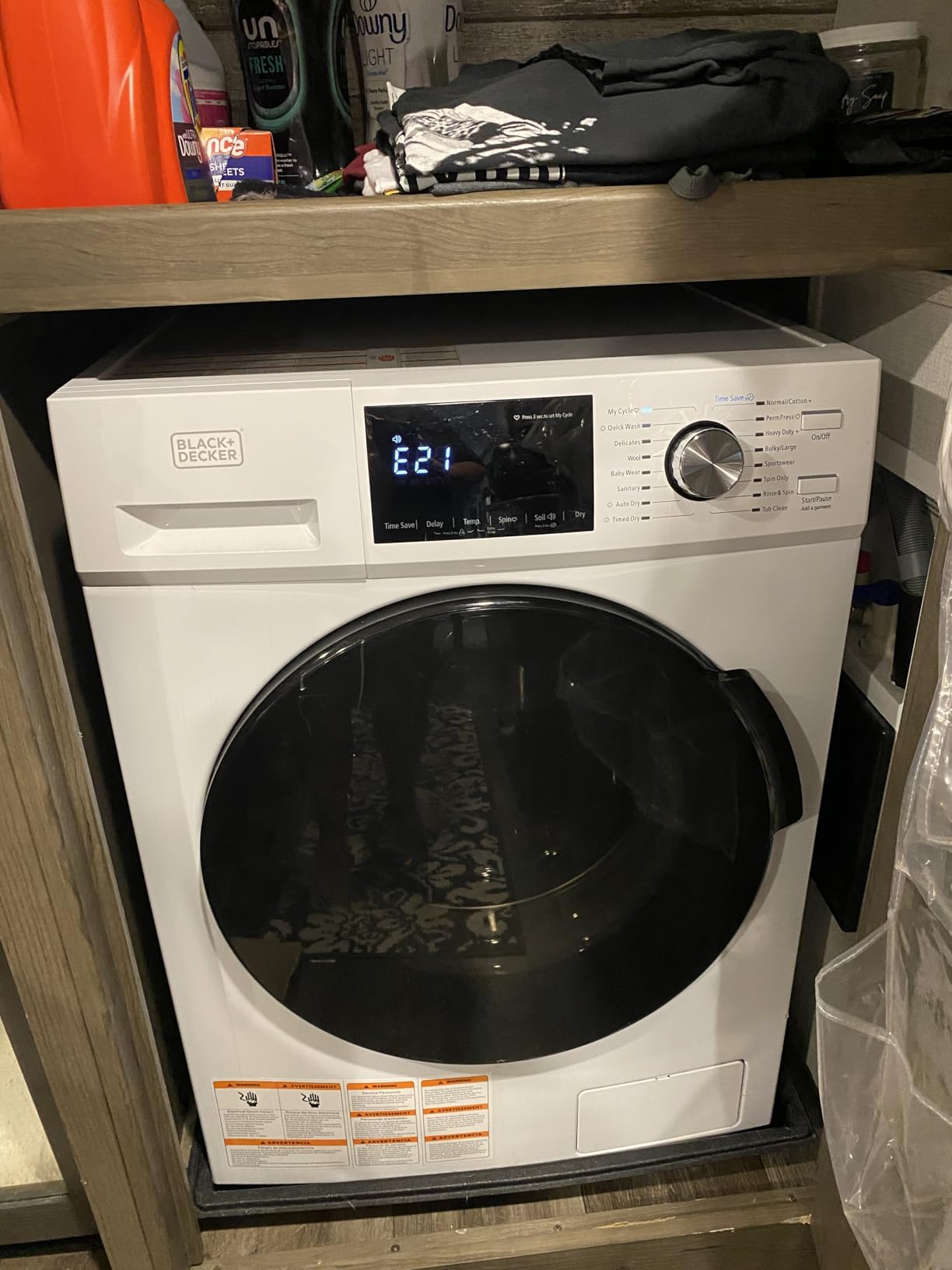 BLACK+DECKER Washer and Dryer Combo, 2.7 Cu. Ft. All In One Washer and Dryer with LED Display & 16 Cycles Customer Review BLACK+DECKER Washer and Dryer Combo, 2.7 Cu. Ft. All In One Washer and Dryer with LED Display & 16 Cycles - Customer Photo 2