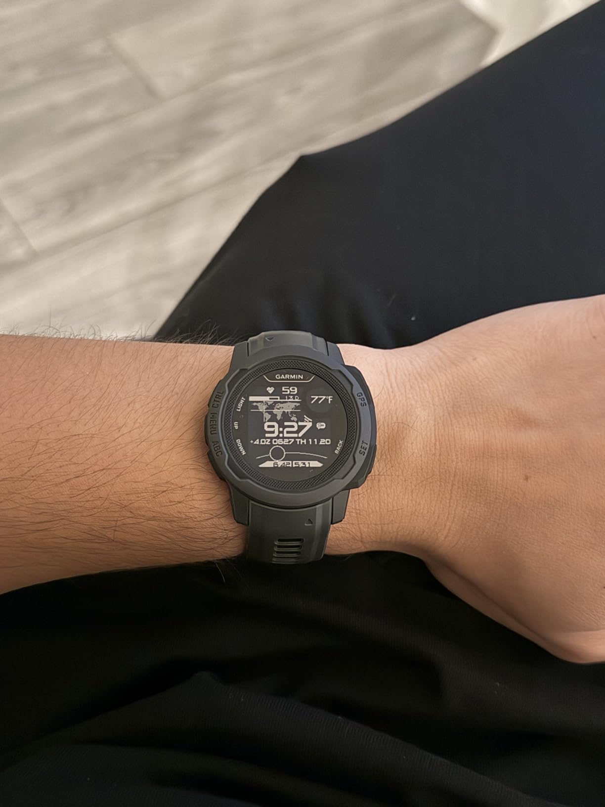 Garmin Instinct 2 Solar, Smaller-Sized Rugged Outdoor Watch with GPS, with Solar Charging Capabilities, Built for All Elements, Multi-GNSS Support, Tracback Routing and More, Graphite customer photo 2