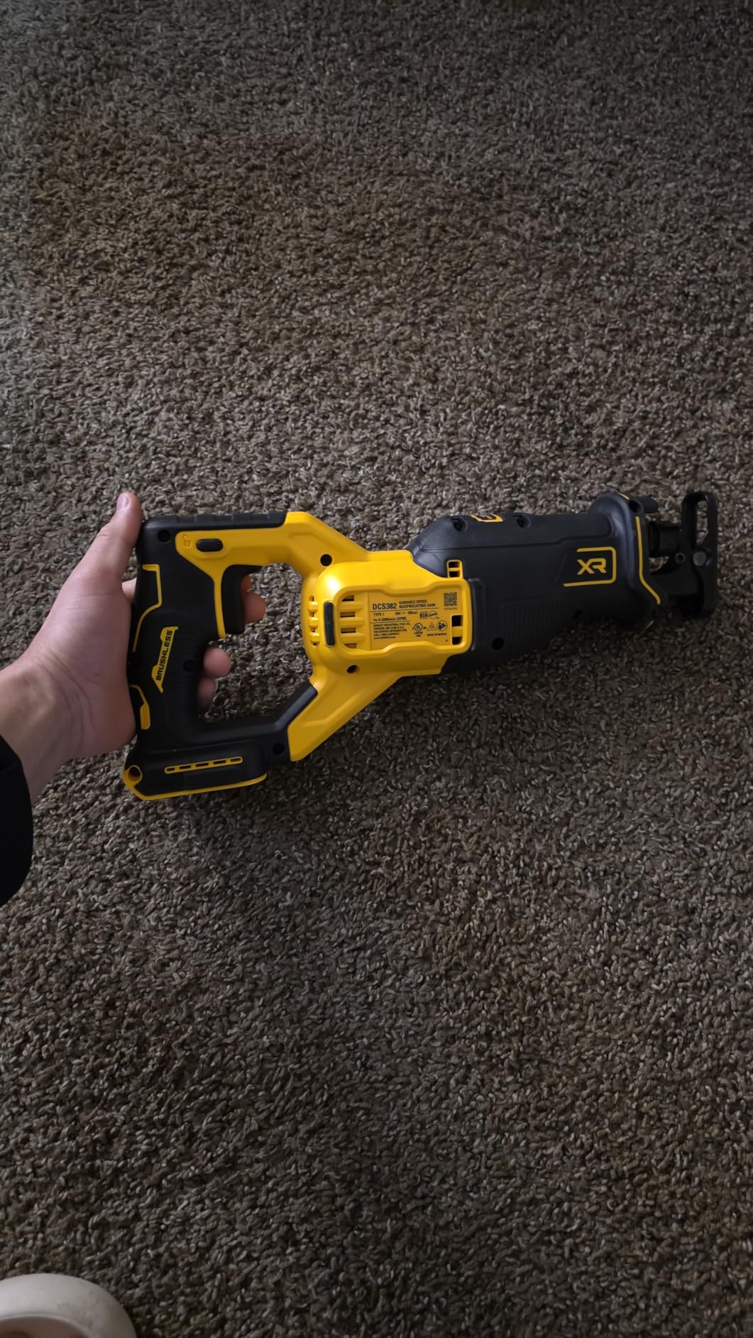 DEWALT 20V MAX* Reciprocating Saw, Cordless, 2-Finger Variable Trigger, Keyless Blade Clamp, Tool Only (DCS382B) - Customer Photo 1