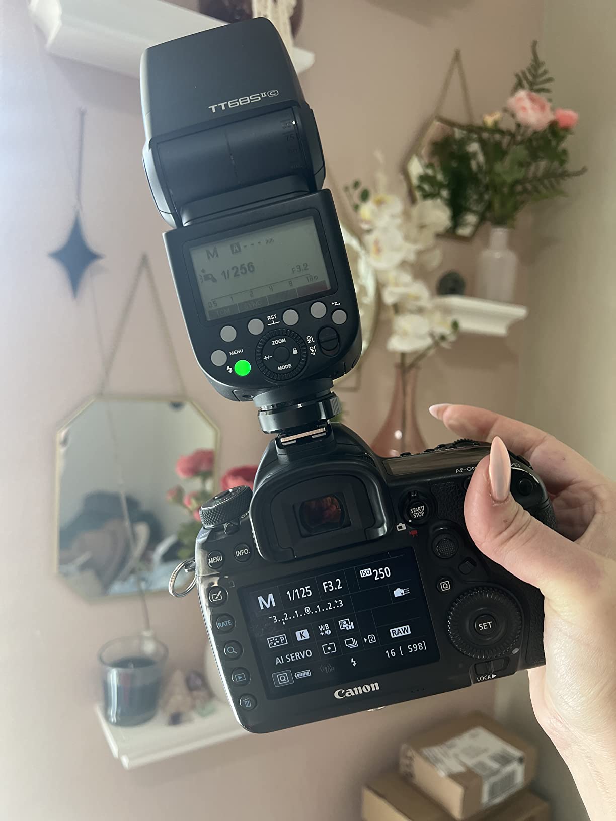 GODOX TT685II-C Flash for Canon Speedlight Camera Flash E-TTL Speedlite High-Speed Sync, 2.4G Wireless X System Compatible for Canon Flash 5D Mark IV 6D Mark II 7D 90D 250D R5 850D (Upgraded TT685C) - Customer Photo 5